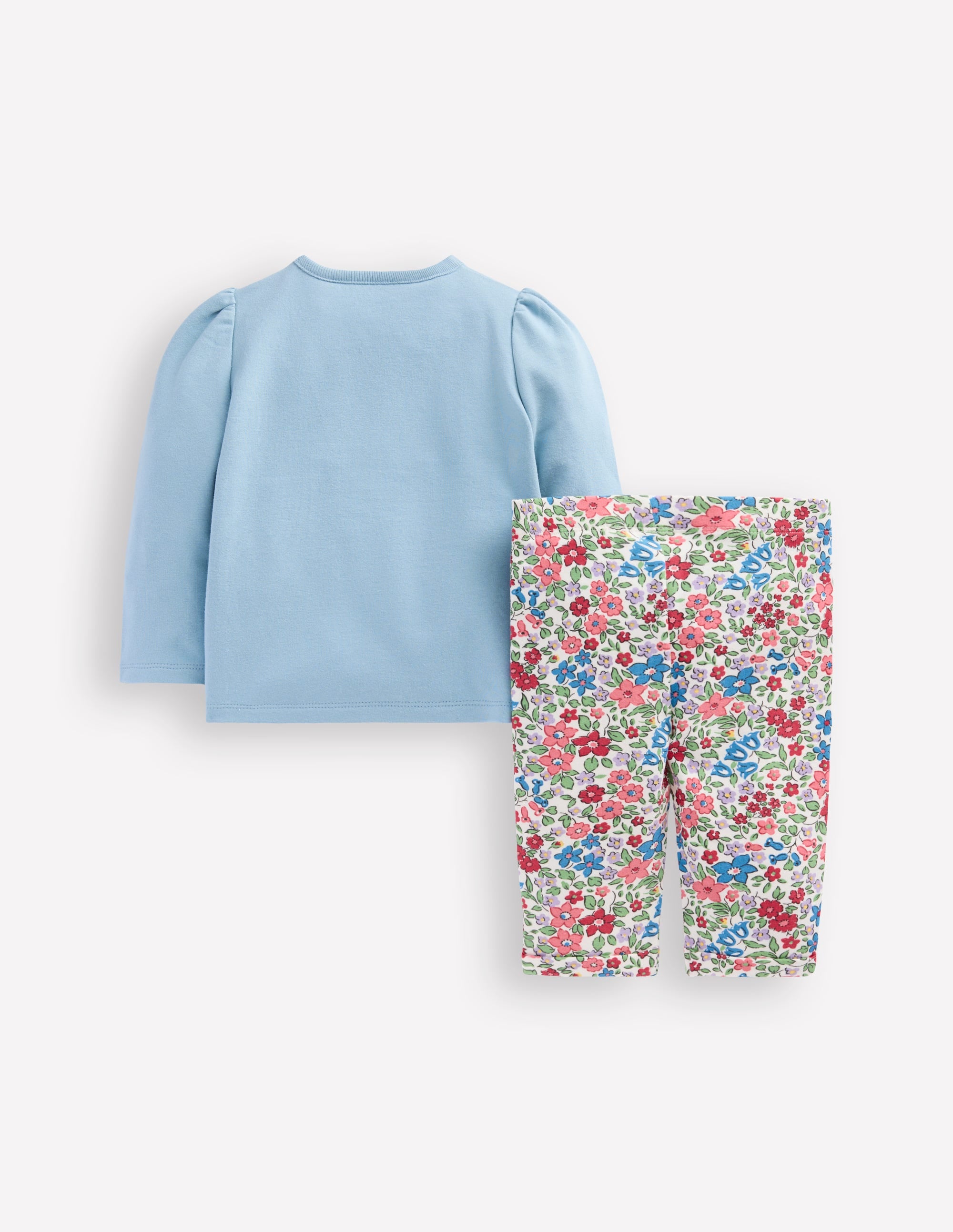 Appliqué Jersey Play Set-Blue Floral Hearts - Image 2