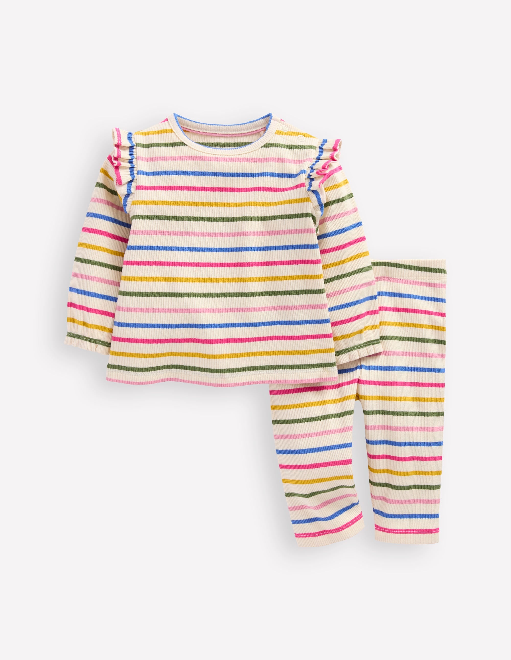 Ribbed Jersey Play Set-Multi Stripe - Image 1
