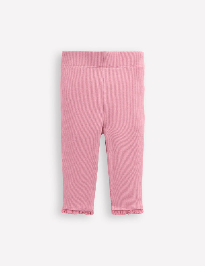 Ribbed Leggings-Vintage Pink