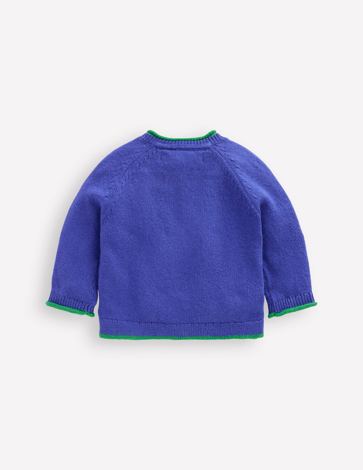 Novelty Logo Cardigan-Sapphire Blue Prehistoric Logo