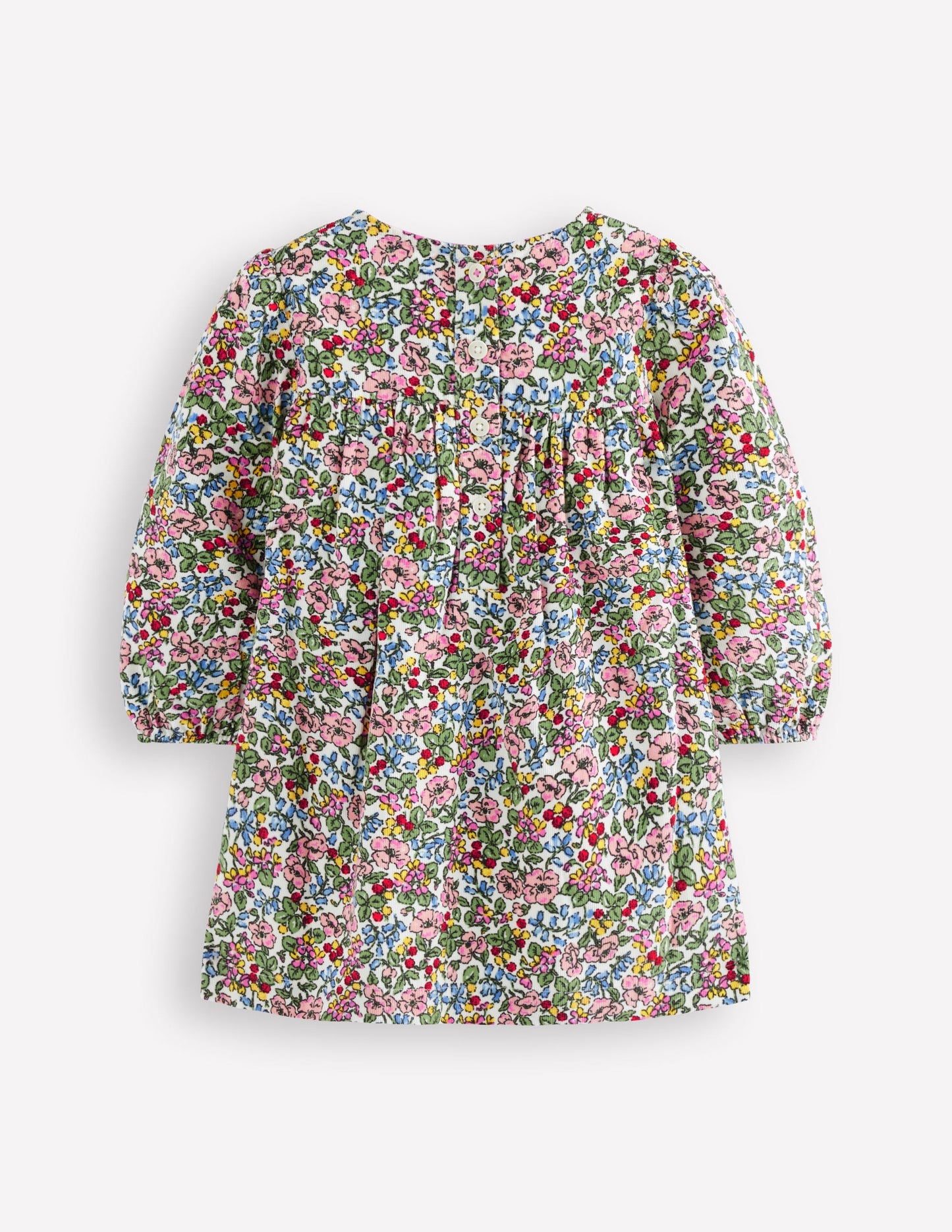 Yoke Detail Woven Dress-Coconut Berry Floral