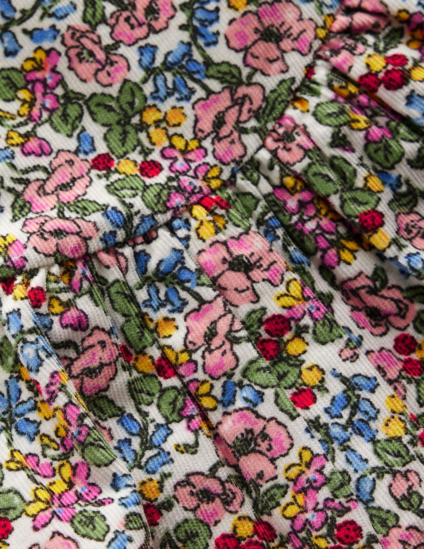 Yoke Detail Woven Dress-Coconut Berry Floral