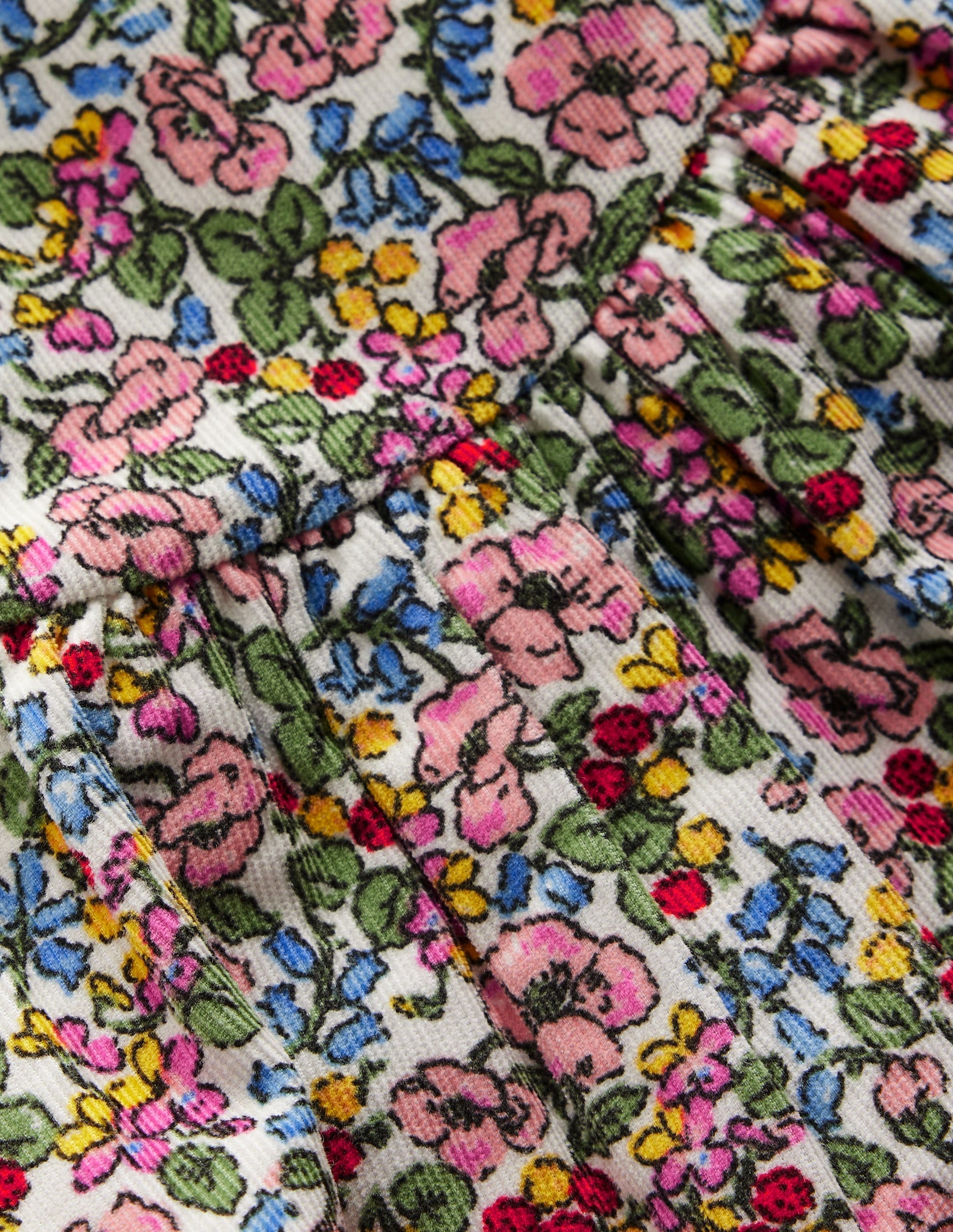 Yoke Detail Woven Dress-Coconut Berry Floral-3