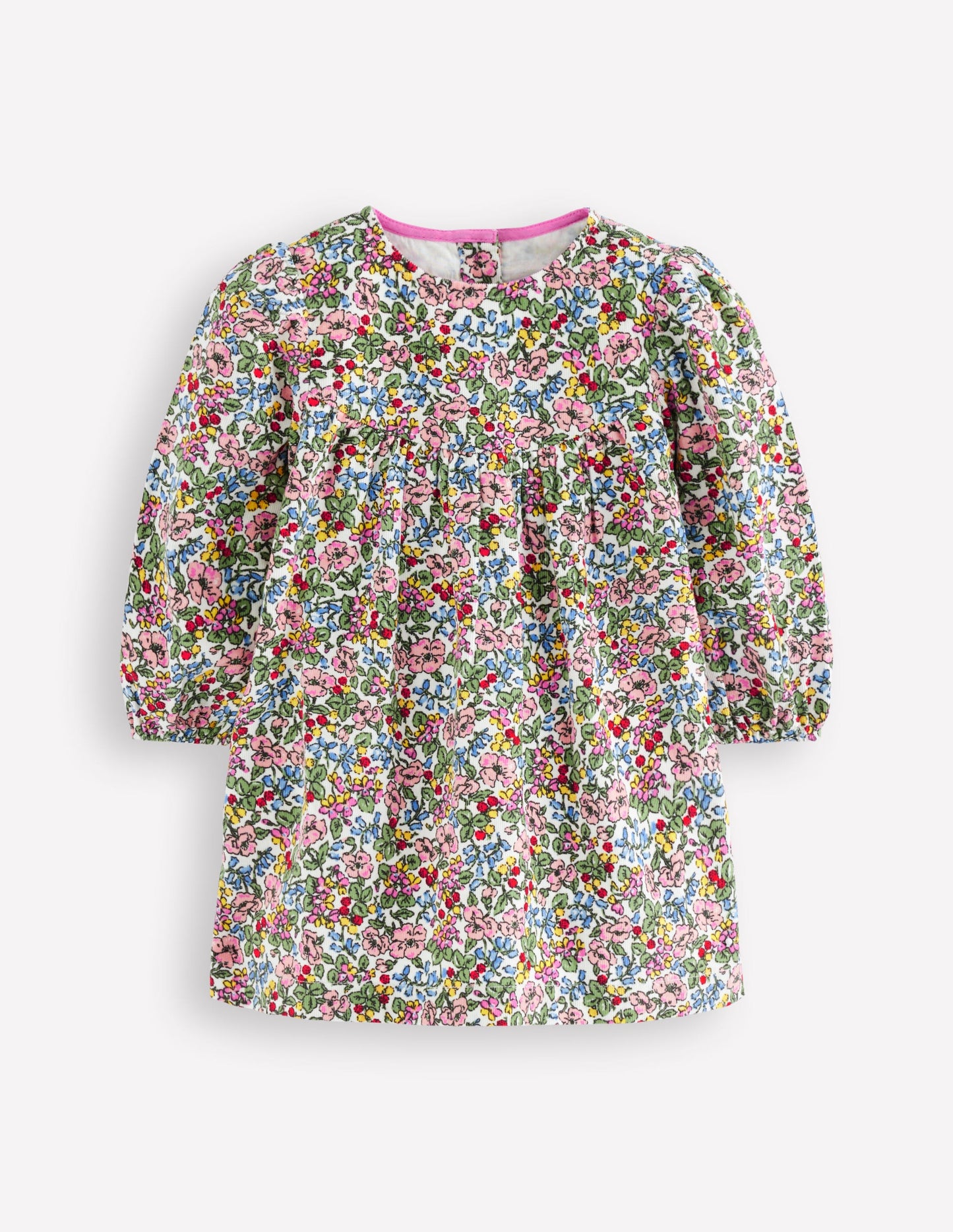 Yoke Detail Woven Dress-Coconut Berry Floral