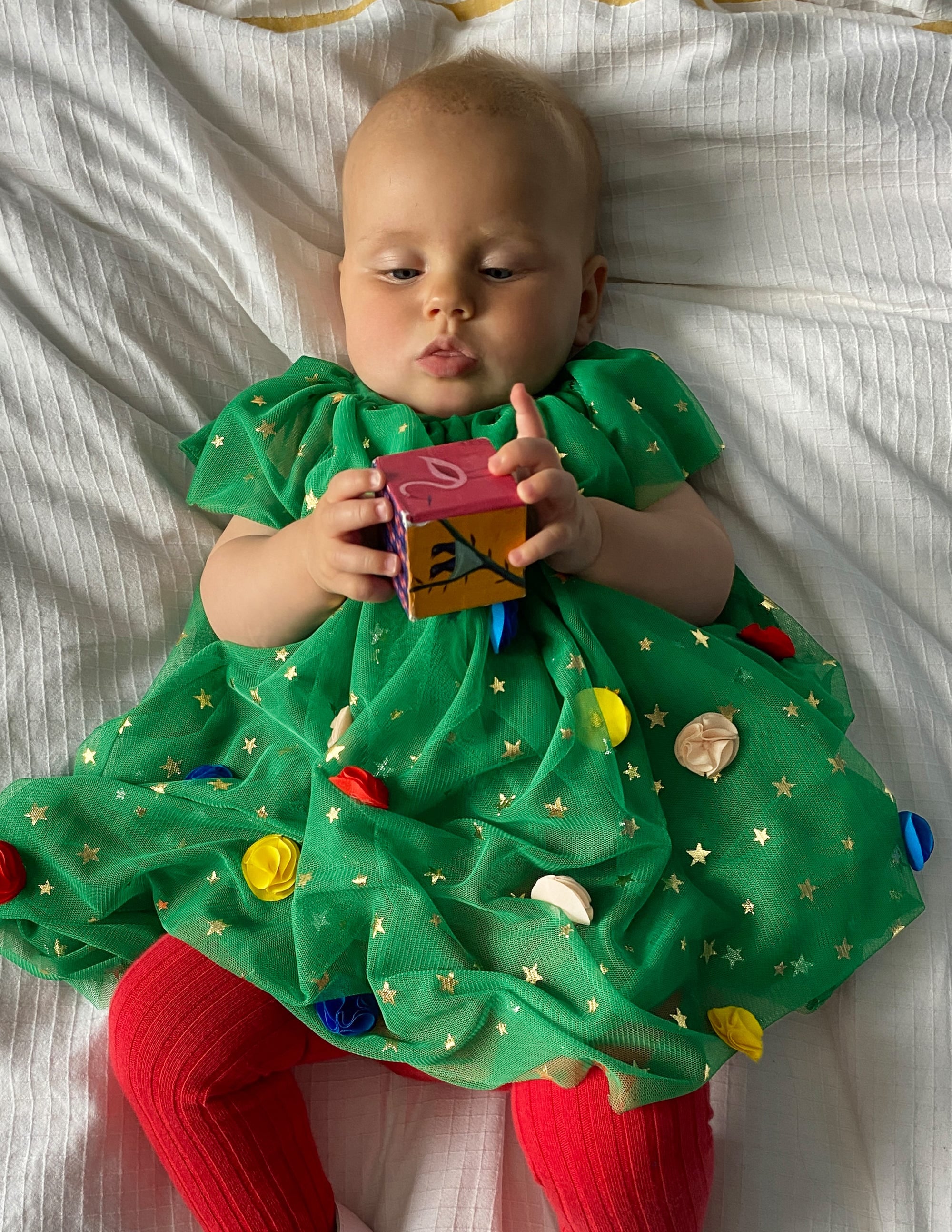 Layered Tulle Dress-Green Christmas Tree - Image 4
