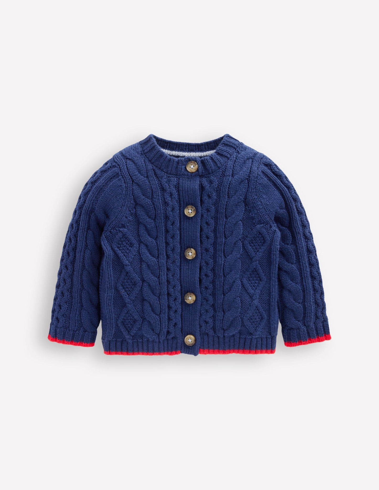 Heritage Cable Cardigan-Medieval Blue