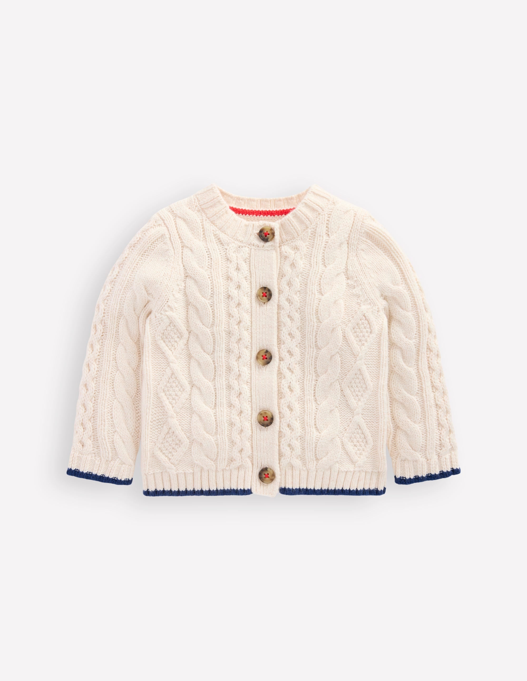 Heritage Cable Cardigan-Ecru Marl - Image 1