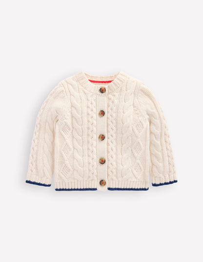Heritage Cable Cardigan-Ecru Marl-1
