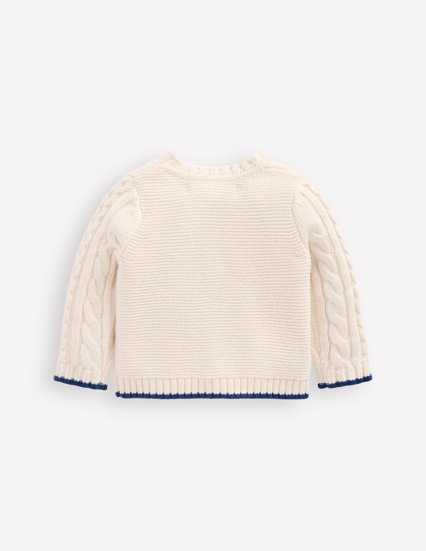 Heritage Cable Cardigan-Ecru Marl