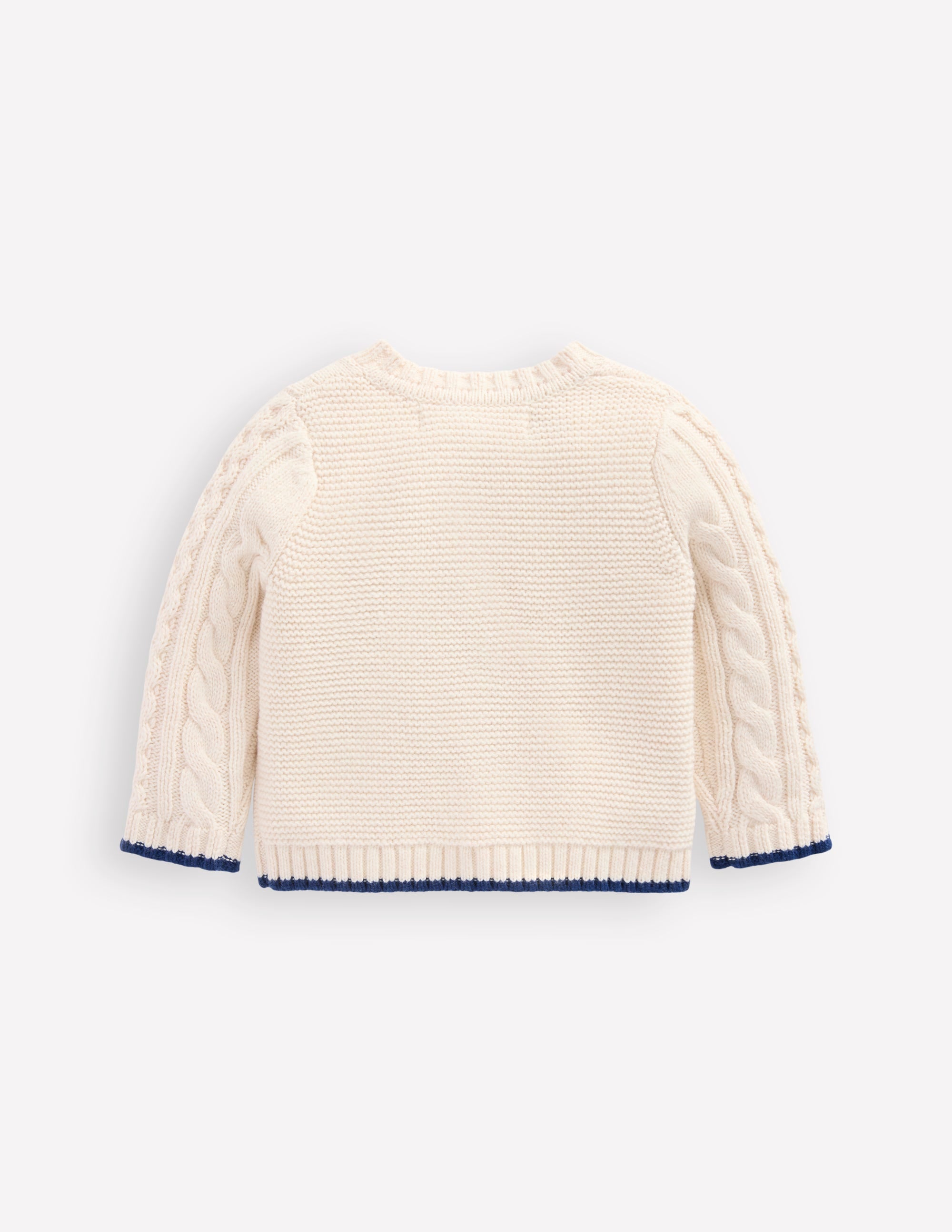 Heritage Cable Cardigan-Ecru Marl - Image 2