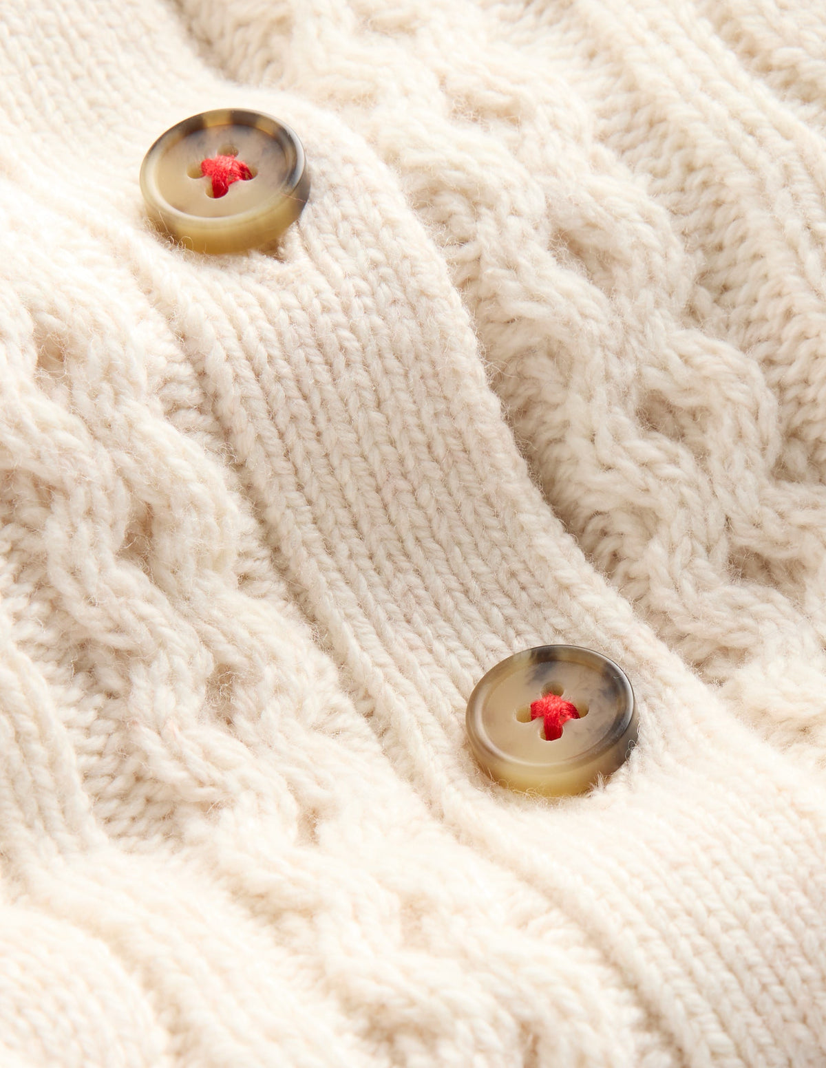 Heritage Cable Cardigan-Ecru Marl - Image 3