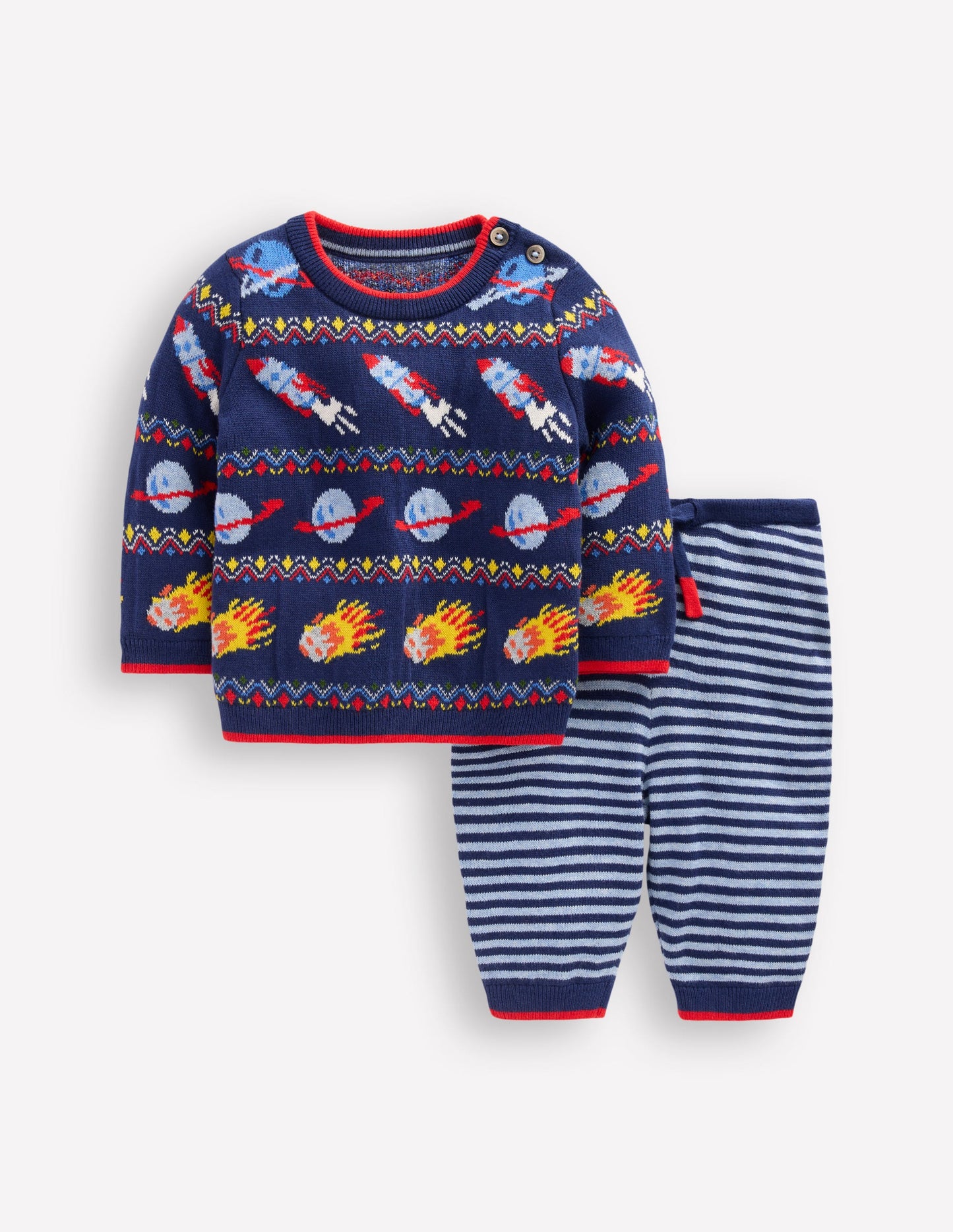 Knitted Play Set-Navy Space Fair Isle