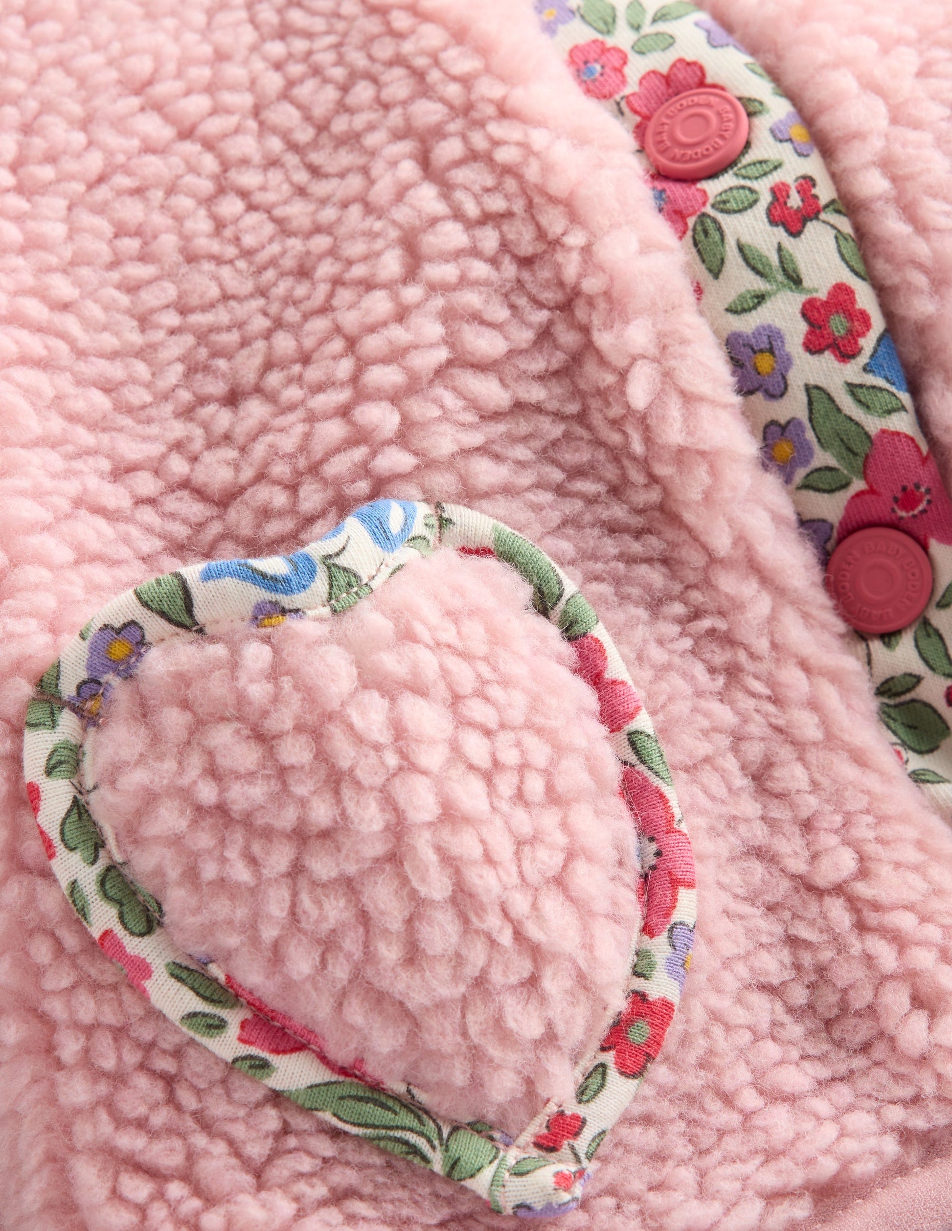 Novelty Cosy Borg Jacket-Pink-3