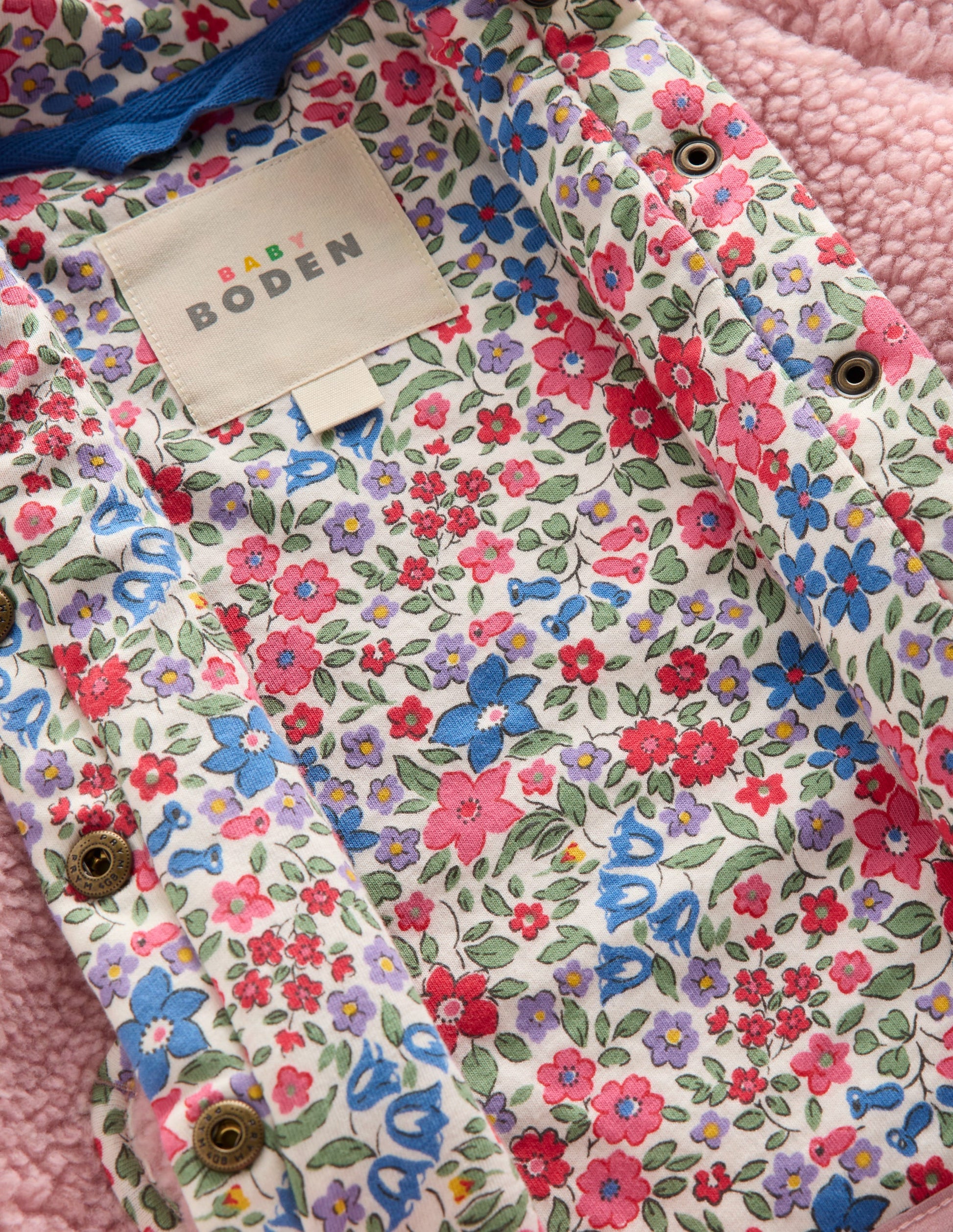 Novelty Cosy Borg Jacket-Pink-4