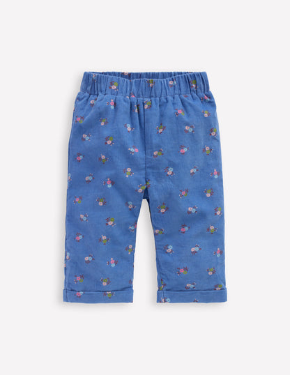 Cosy Lined Pants-Bluejay Blue Spaced Ditsy-1