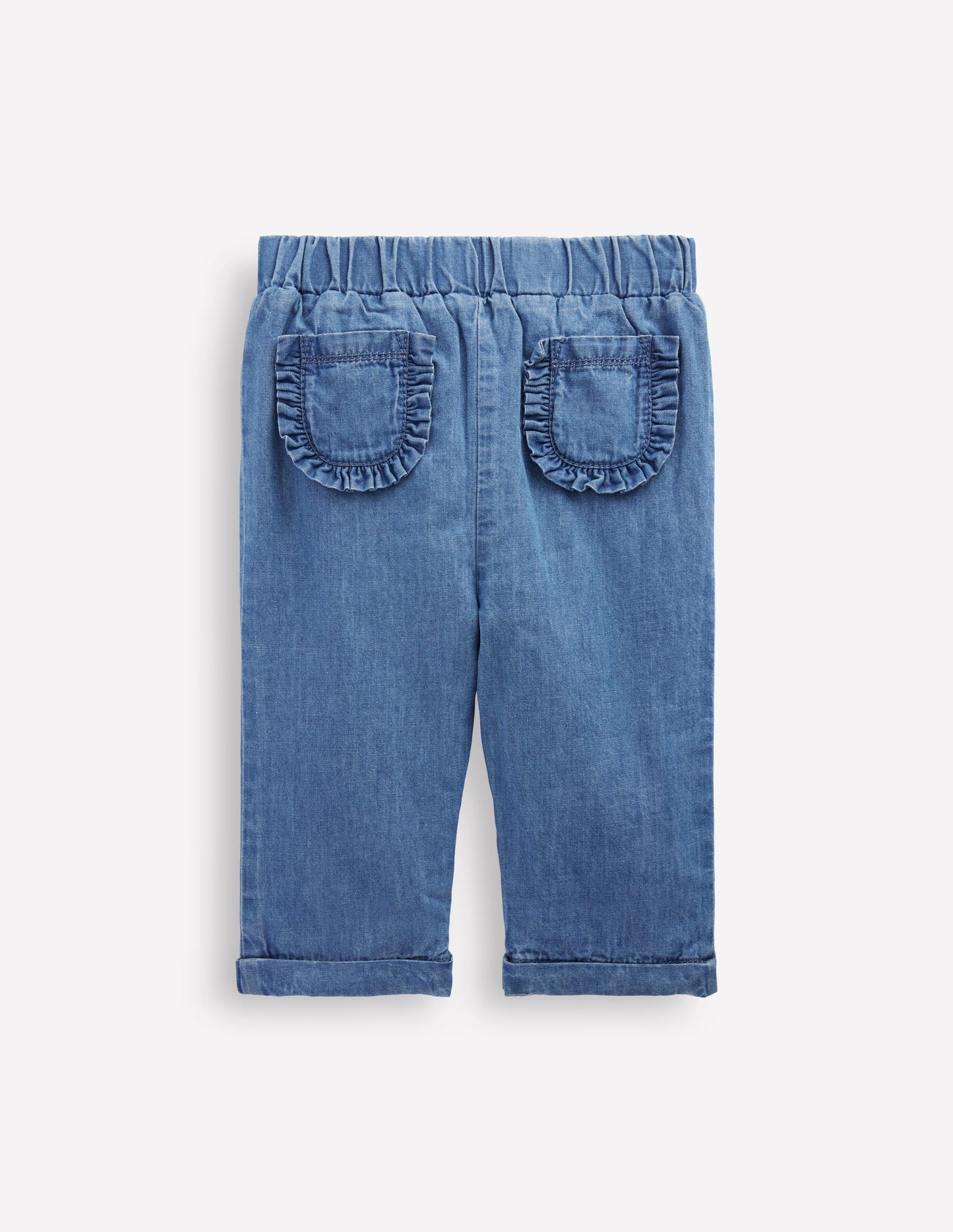 Cosy Lined Pants-Blue Chambray