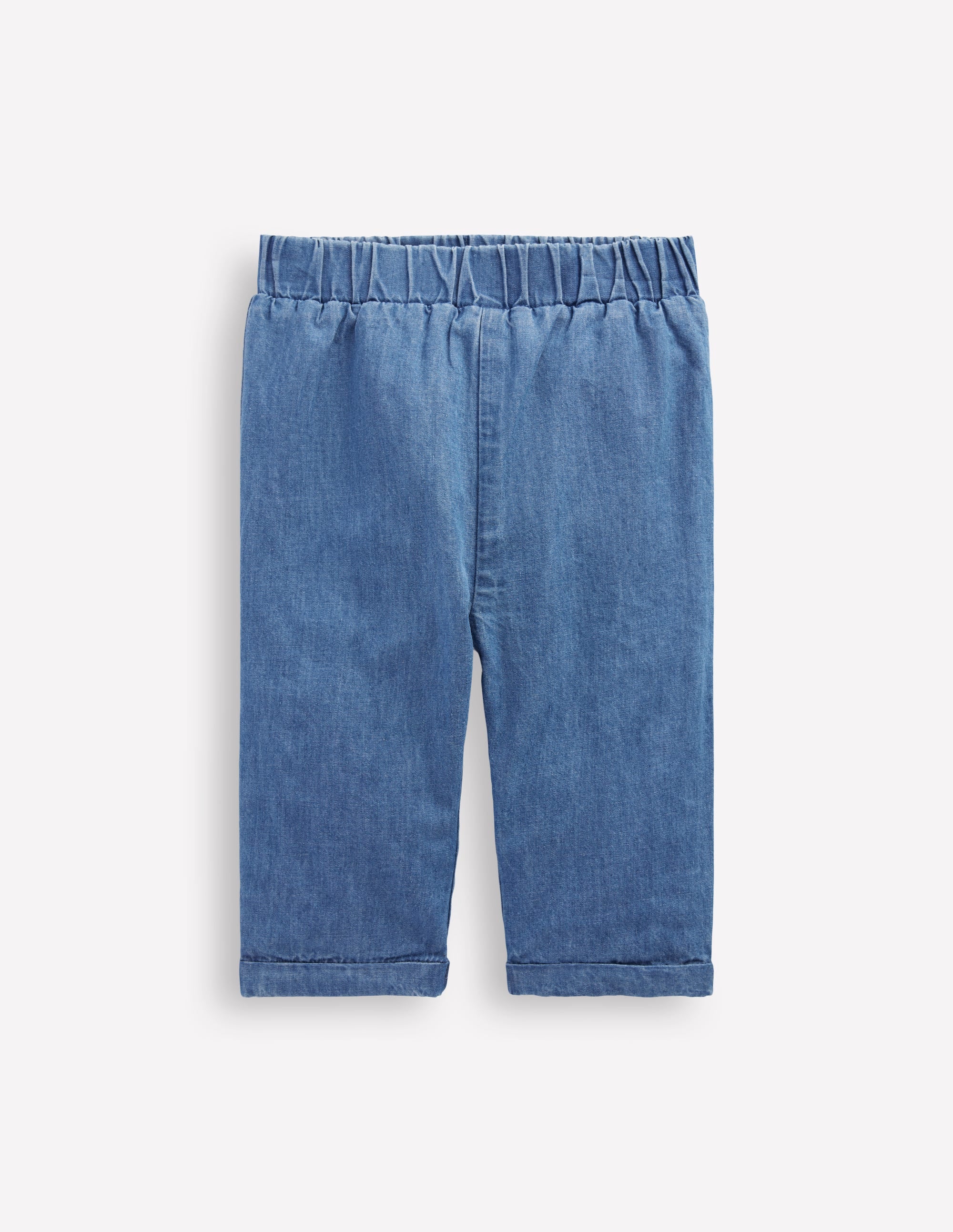 Cosy Lined Pants-Blue Chambray - Image 1