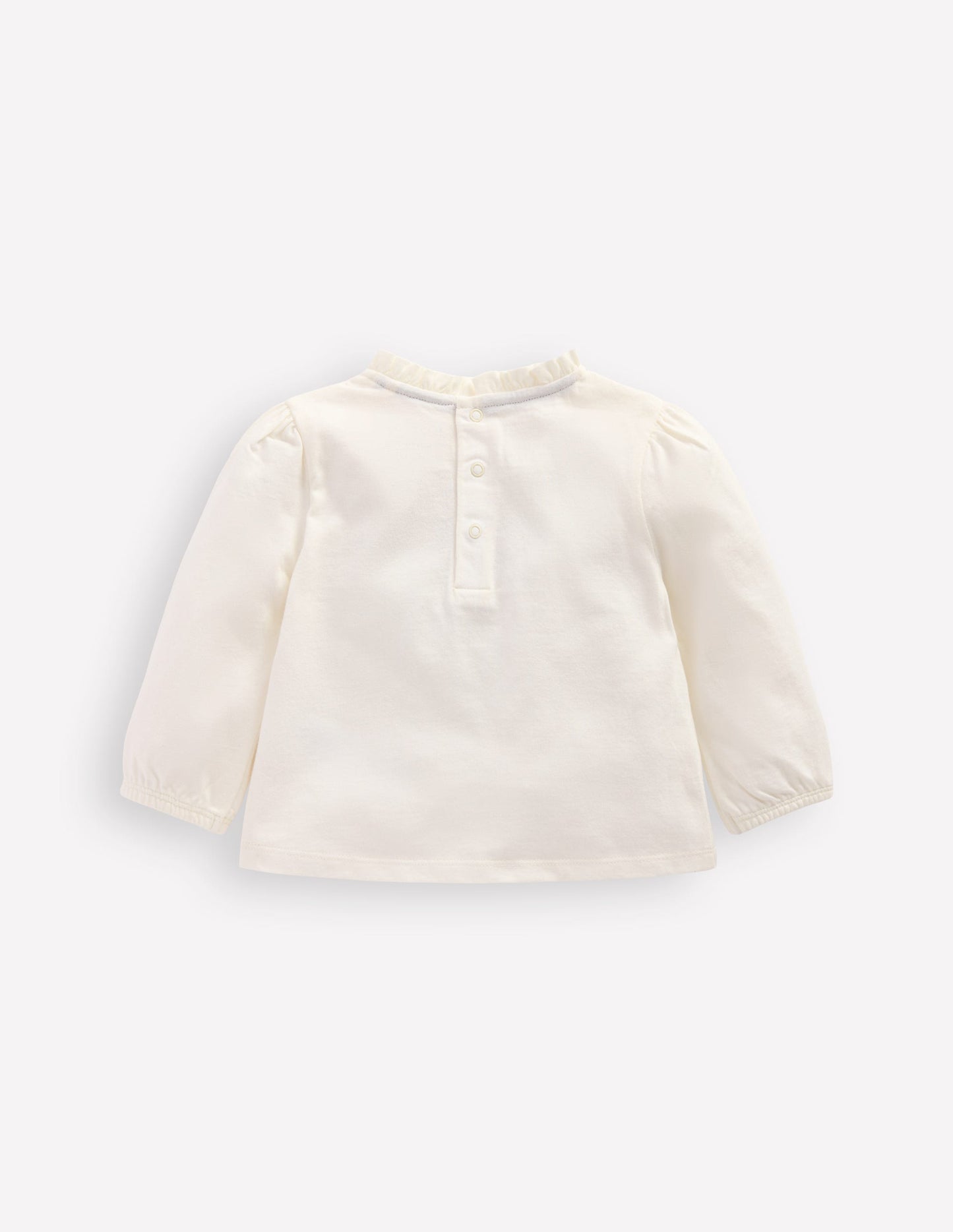 Appliqué T-shirt-Soft Ivory Cat