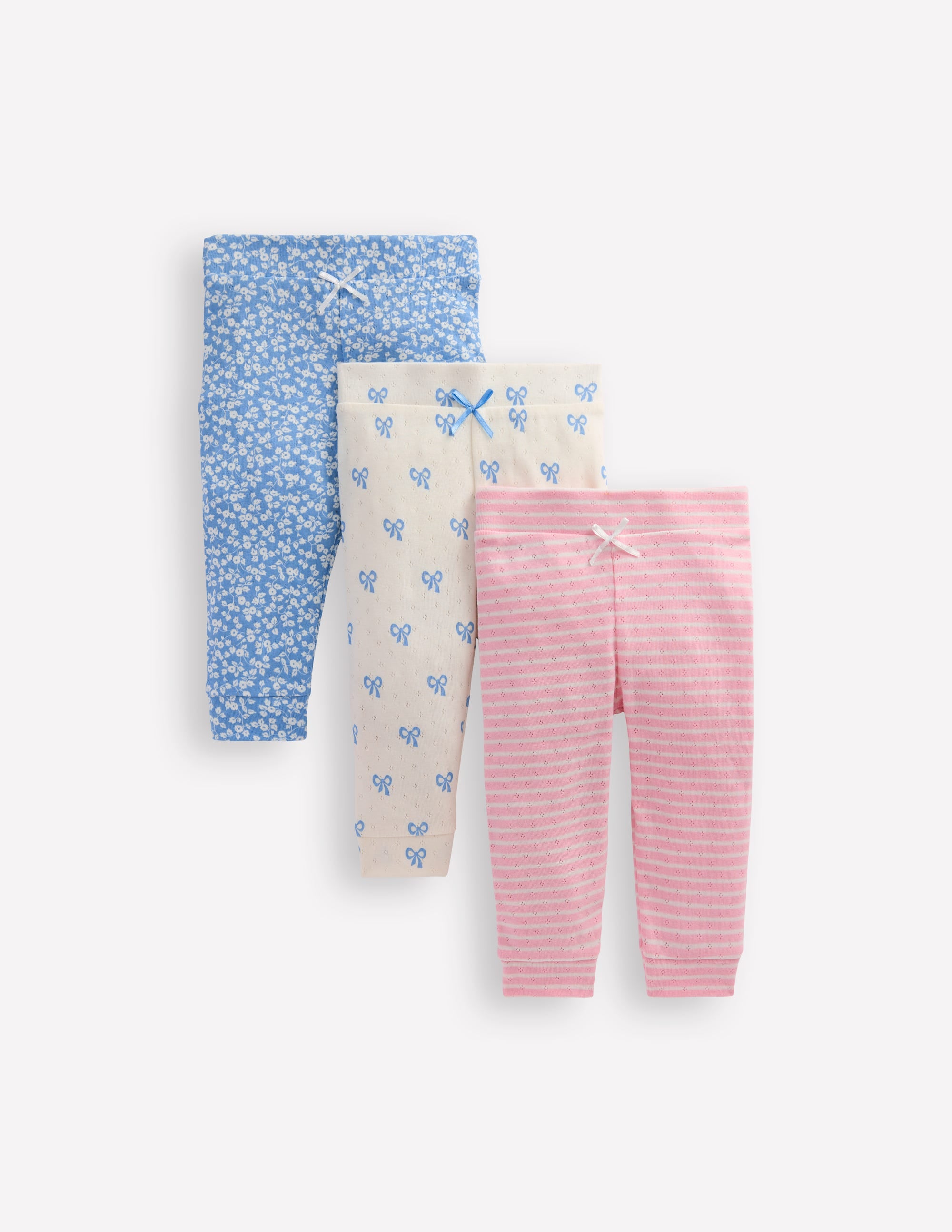 3-pack Pointelle Leggings-Ditsy / Bows - Image 1