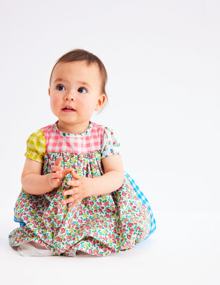 Gathered Woven Dress-Hotchpotch Multi