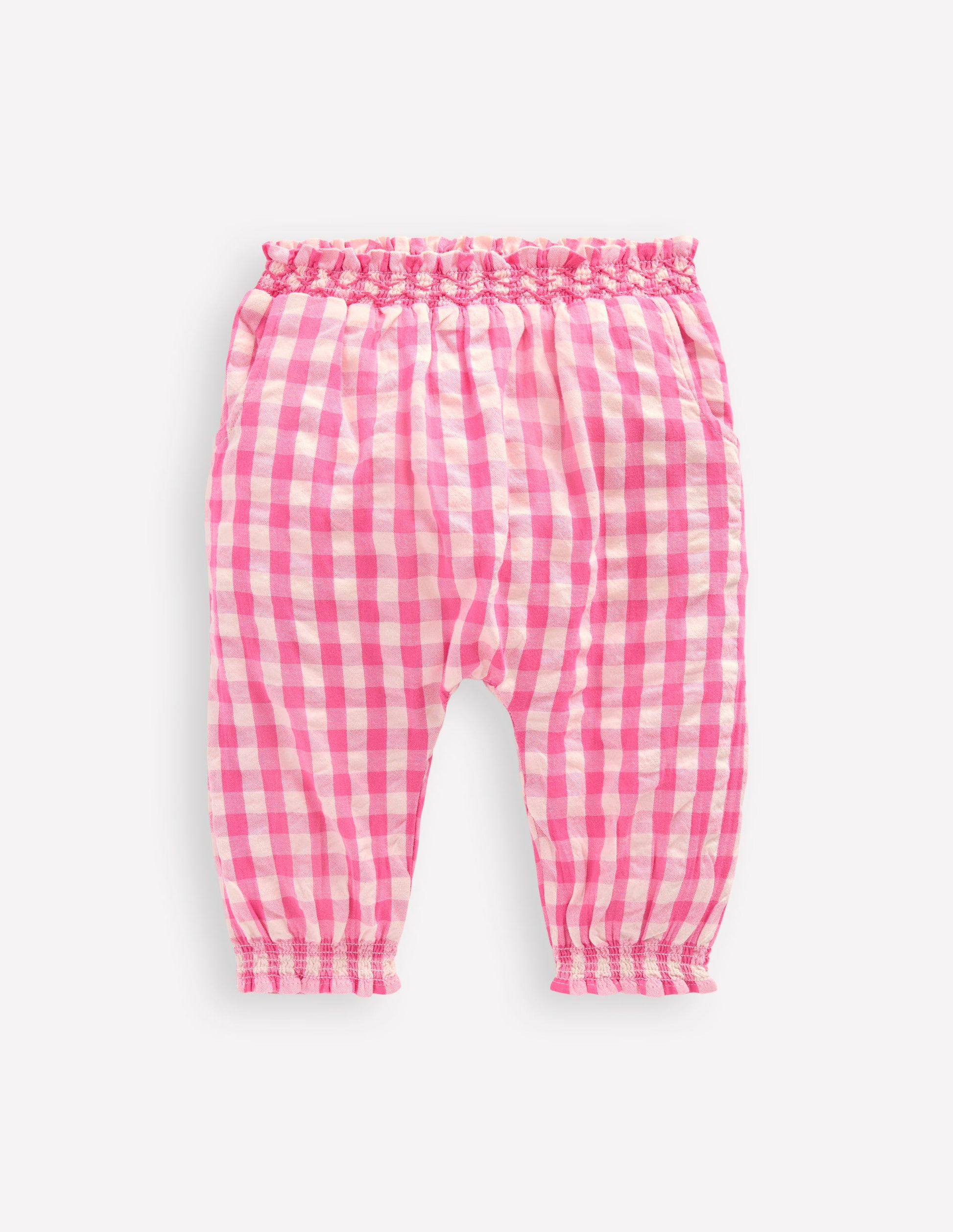 Woven Pants-Pink Rose Gingham-1