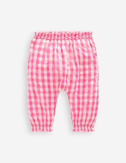 Woven Pants-Pink Rose Gingham-1