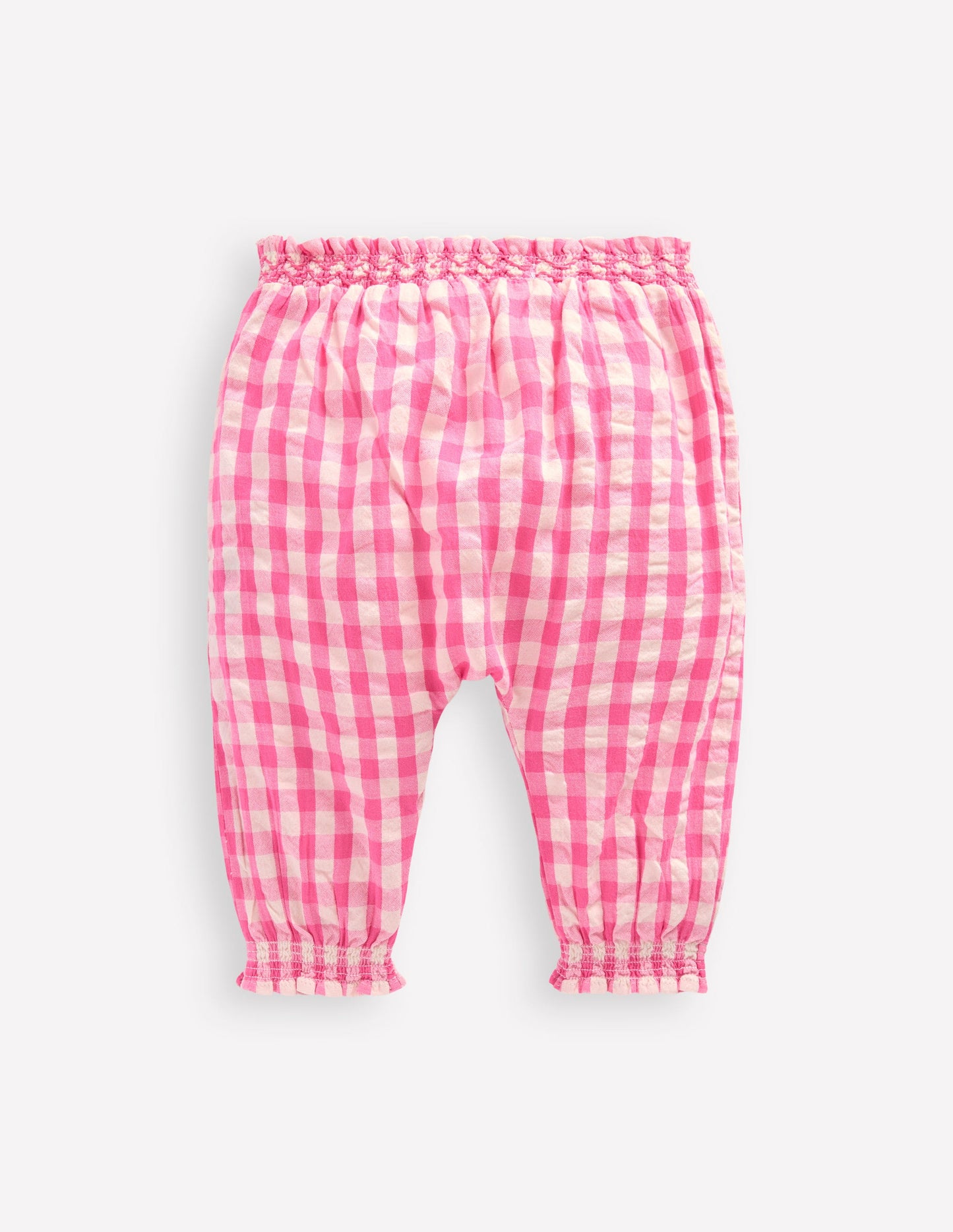 Woven Pants-Pink Rose Gingham