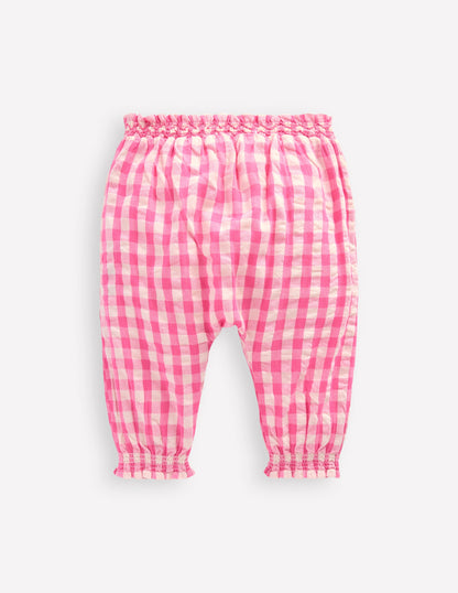 Woven Pants-Pink Rose Gingham-2