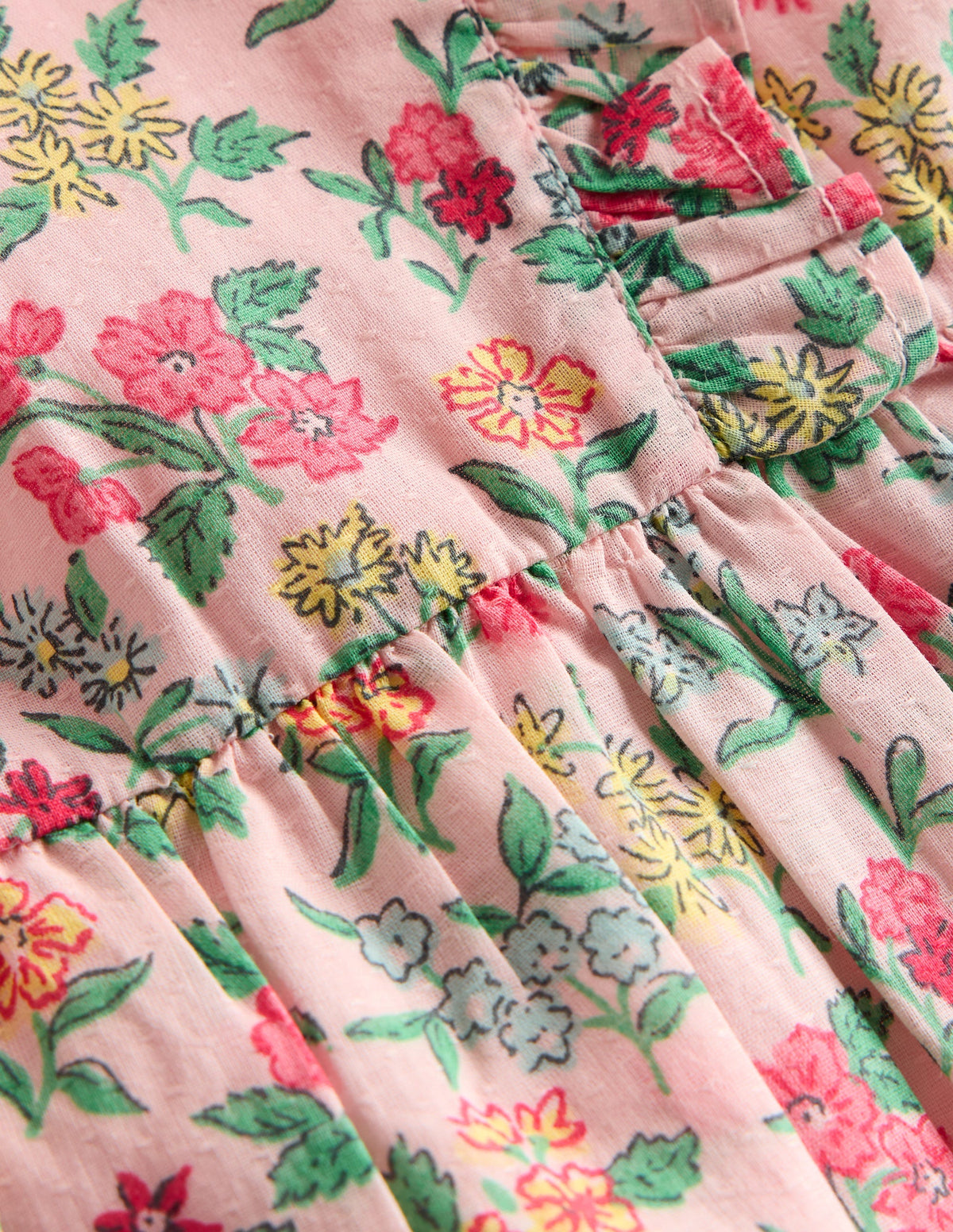 Frilly Pinny Dress-Chalk Pink Garden Ditsy - Image 8