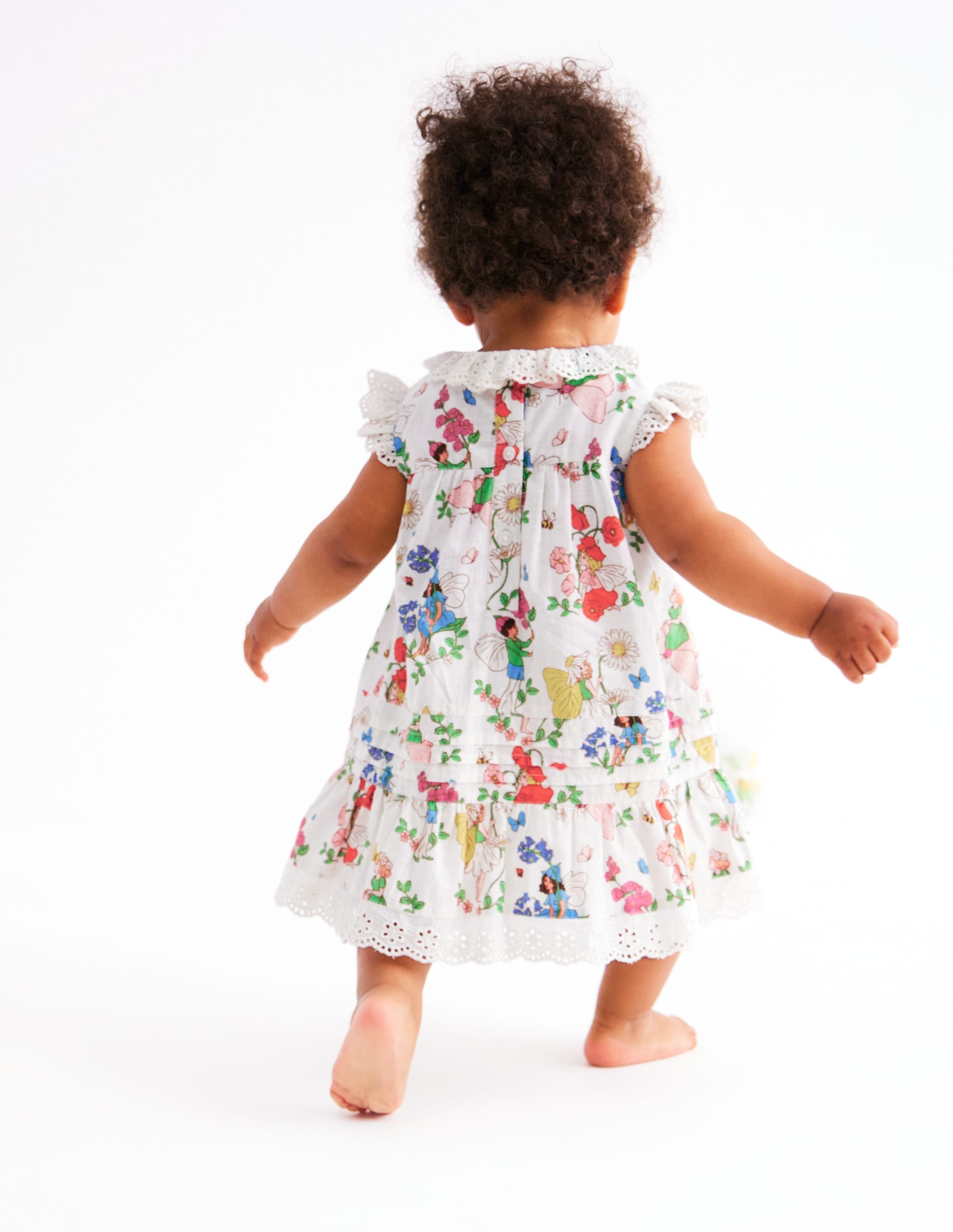 Broderie Ruffle Dress-Coconut Milk Fairies - Image 4