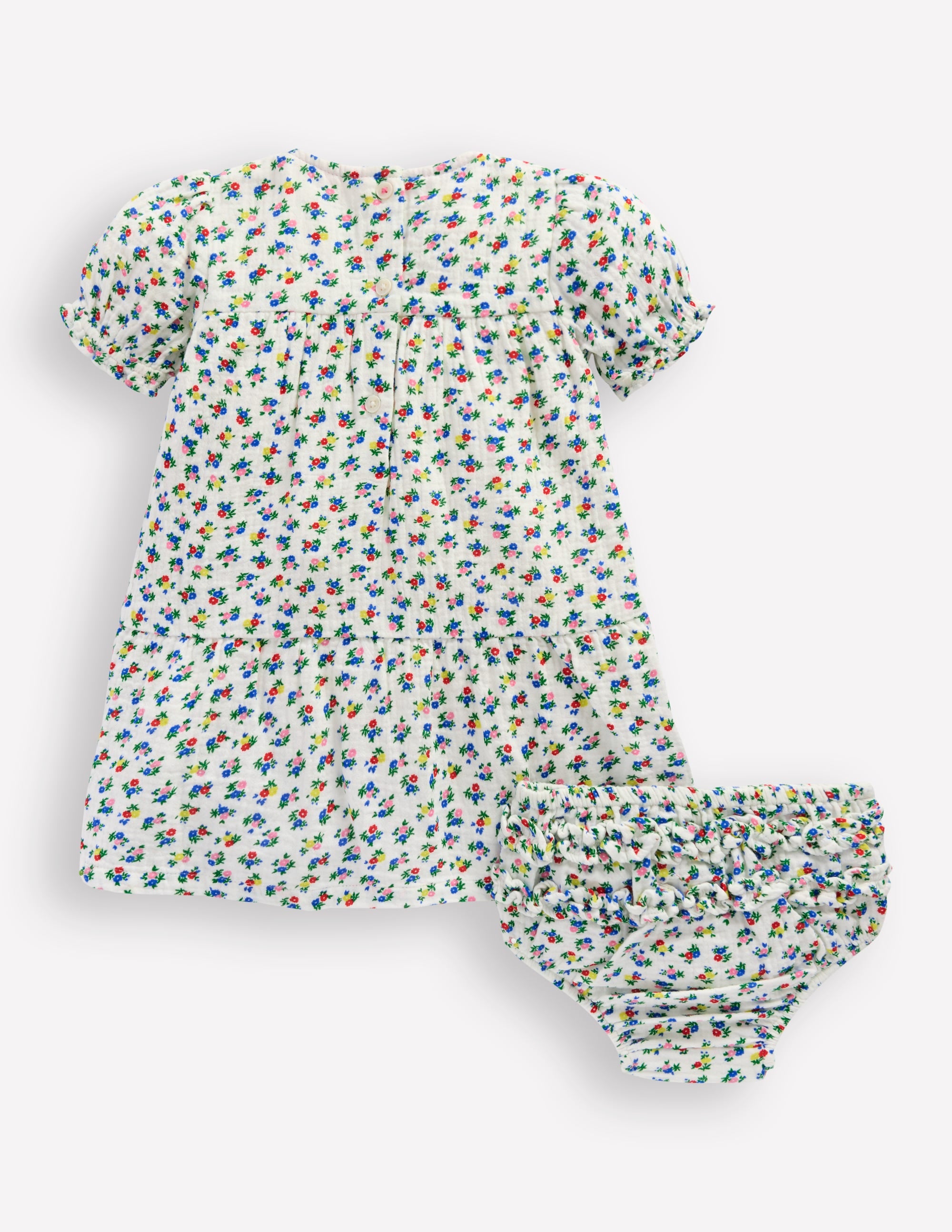 Double Cloth Dress-Soft Ivory Ditsy - Image 2