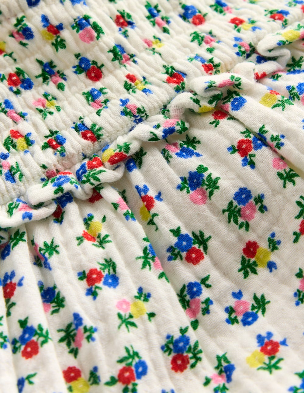 Double Cloth Dress-Soft Ivory Ditsy-3