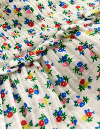 Double Cloth Dress-Soft Ivory Ditsy-3