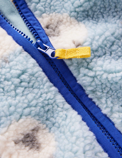 Borg Fleece-Vintage Blue Sheep