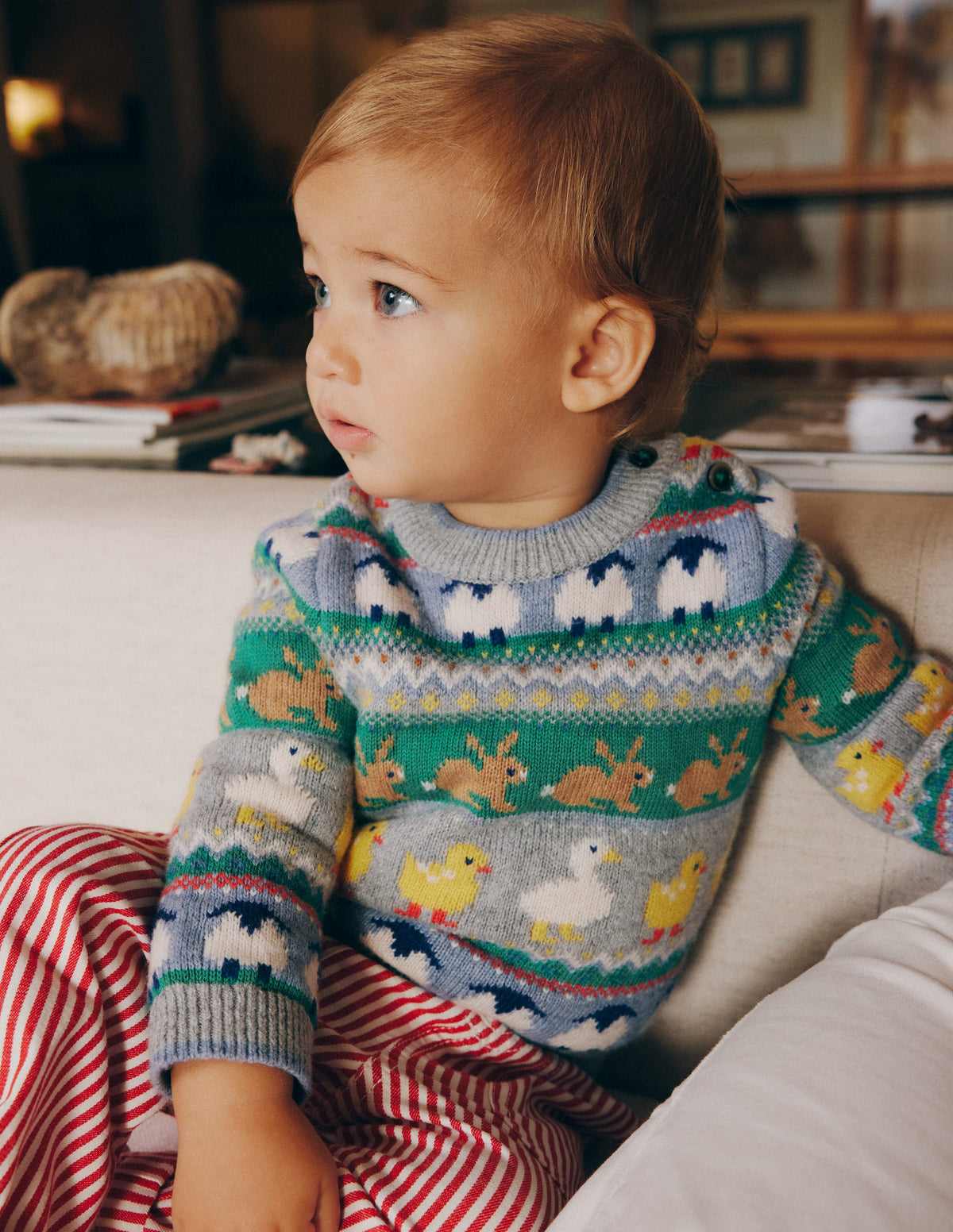 Fair Isle Sweater-Multi Easter Fair Isle - Image 4