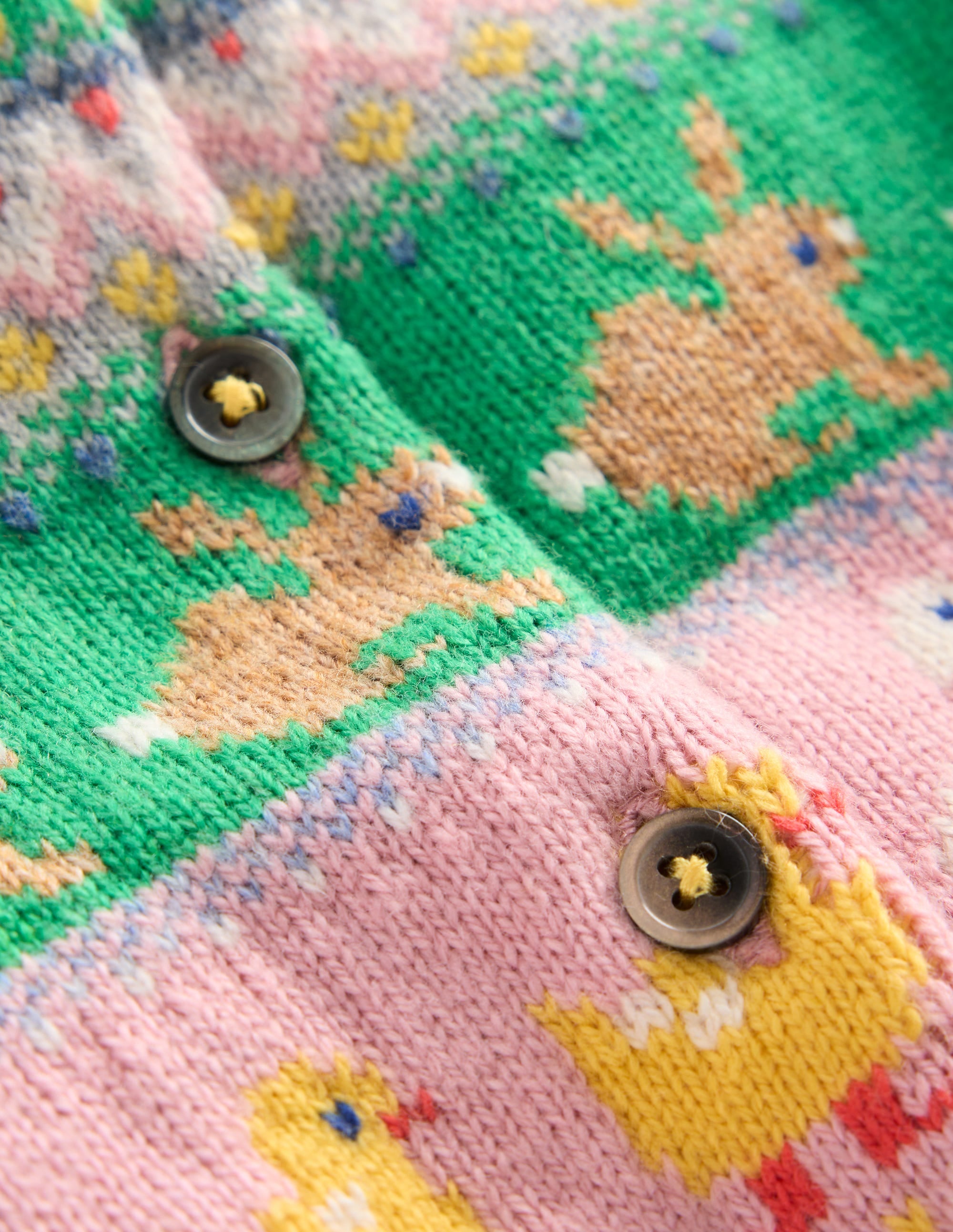 Edie Fair Isle Cardigan-Multi Easter Fair Isle - Image 3
