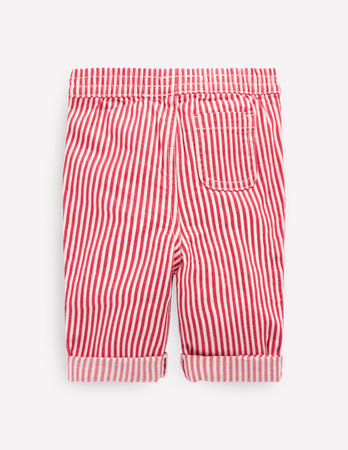 Woven Pull Ons-Soft Ivory/Poppy Red - Image 2