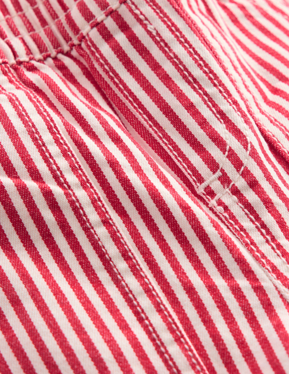 Woven Pull Ons-Soft Ivory/Poppy Red - Image 3
