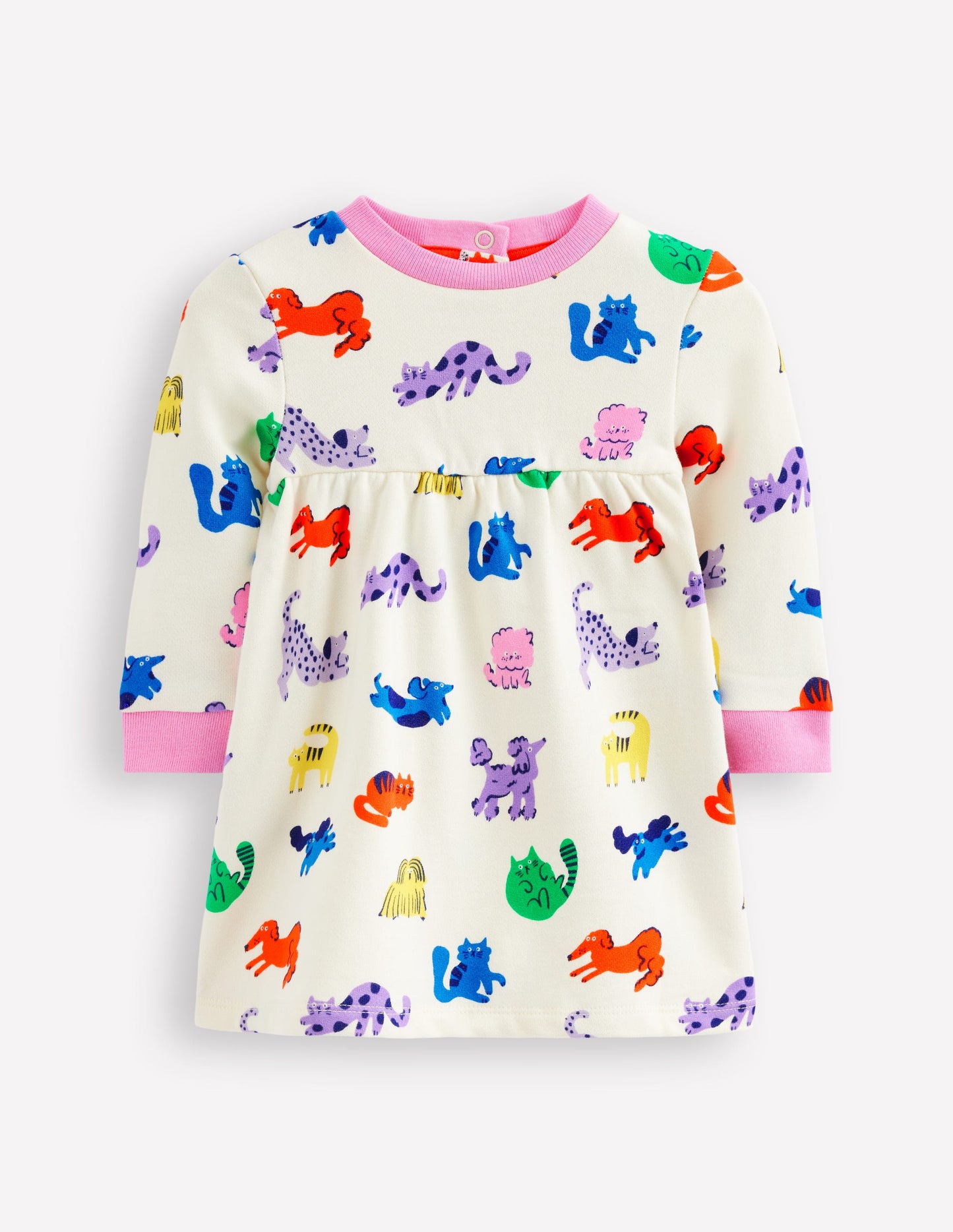 Sweatshirt Dress-Rainbow Pets