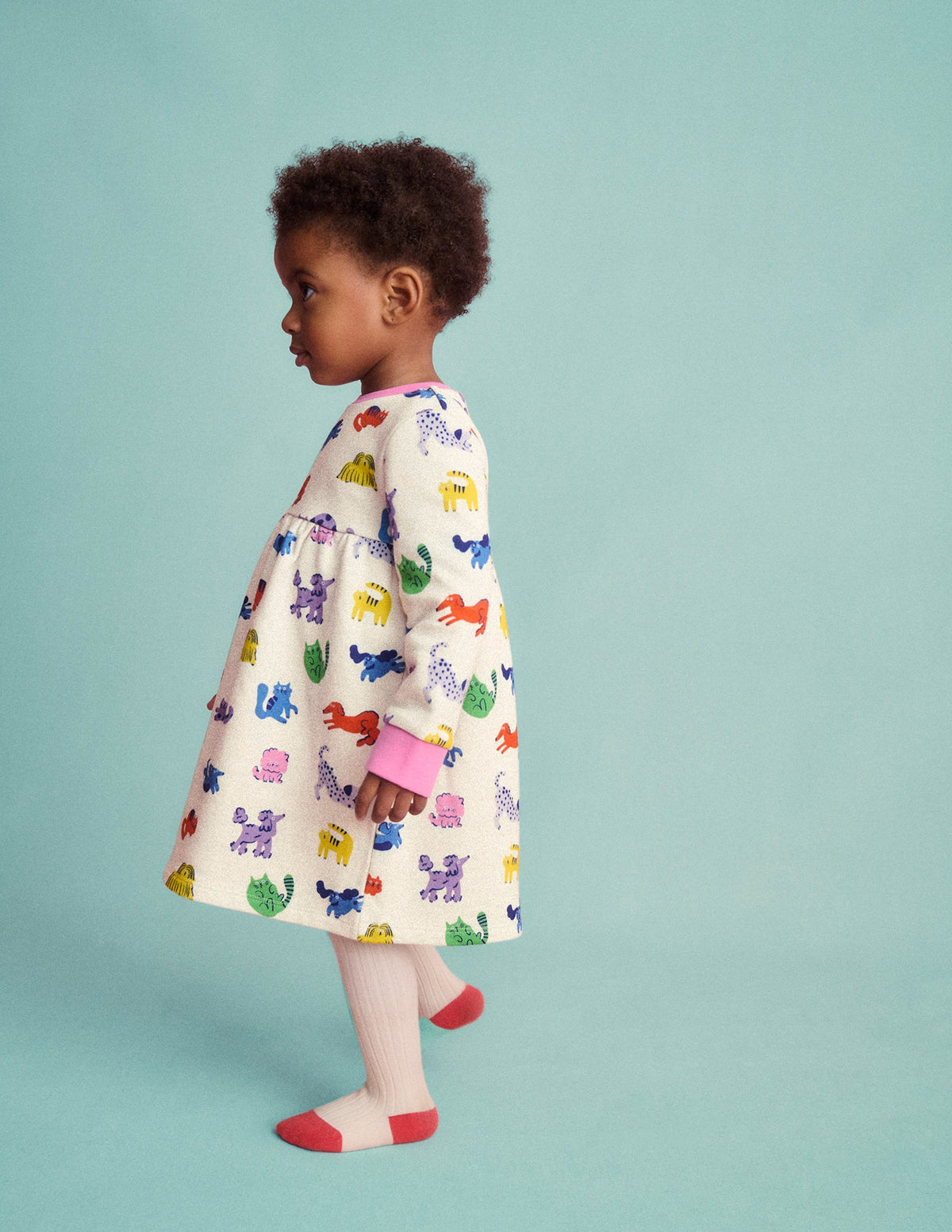Sweatshirt Dress-Rainbow Pets - Image 4