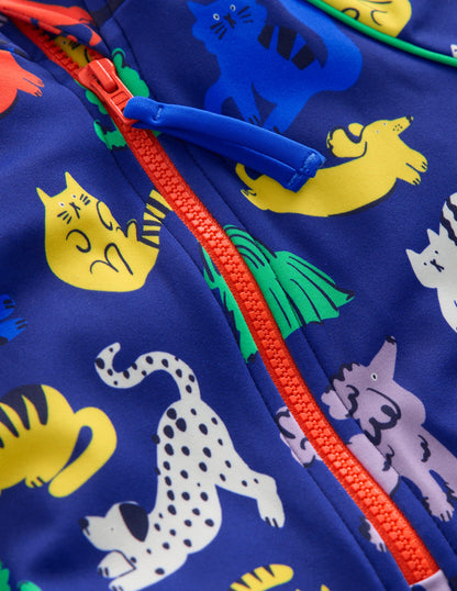 Fun Sun Safe Surfsuit-Sapphire Blue Rainbow Pets