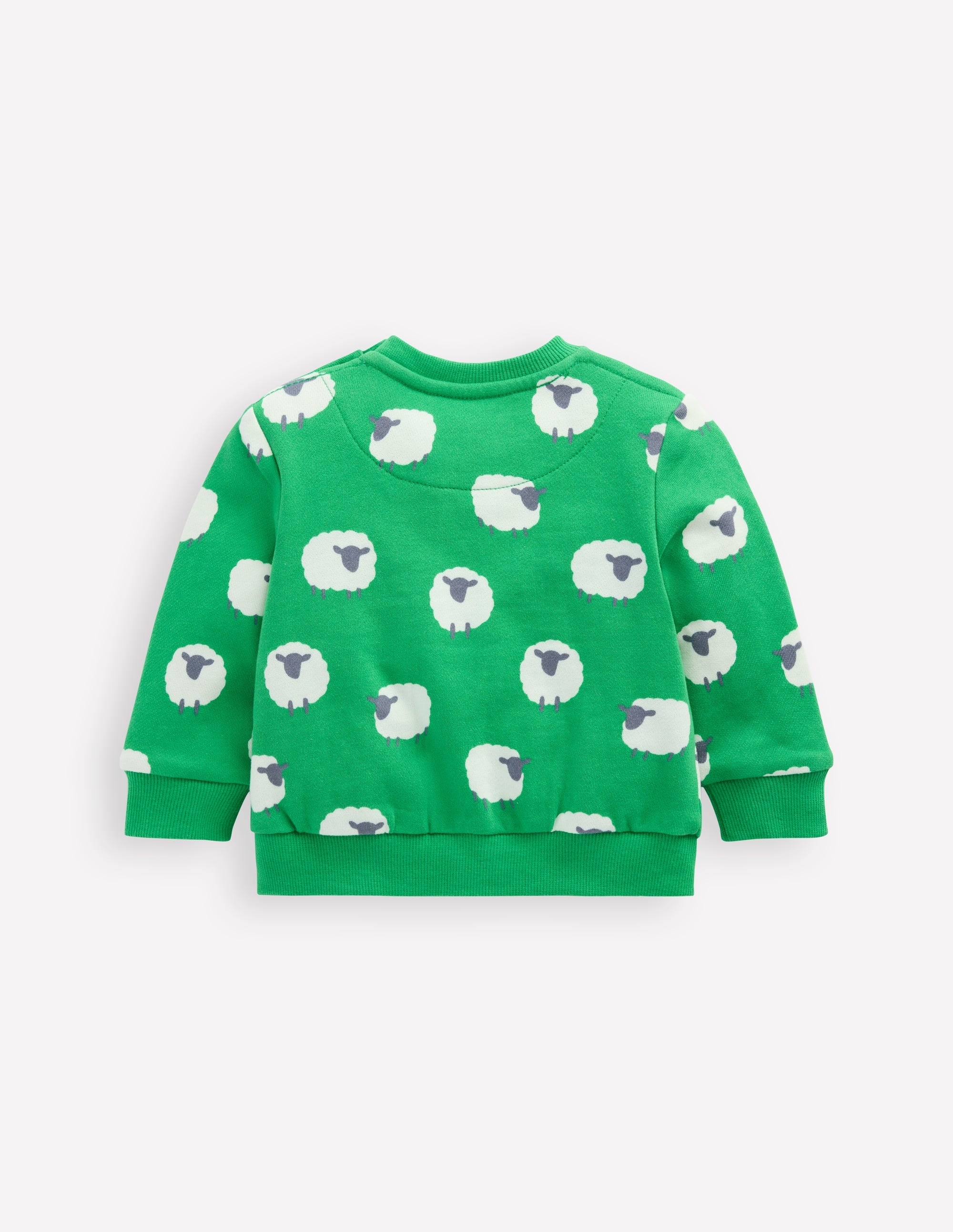 Printed Sweatshirt-Sapling Green Sheep - Image 2
