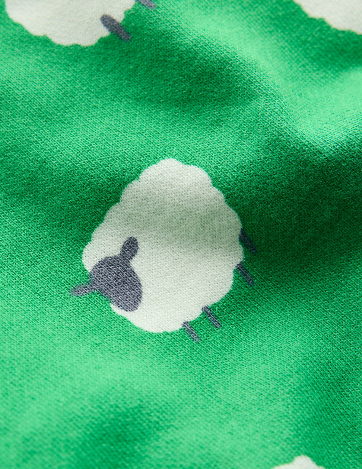 Printed Sweatshirt-Sapling Green Sheep - Image 3
