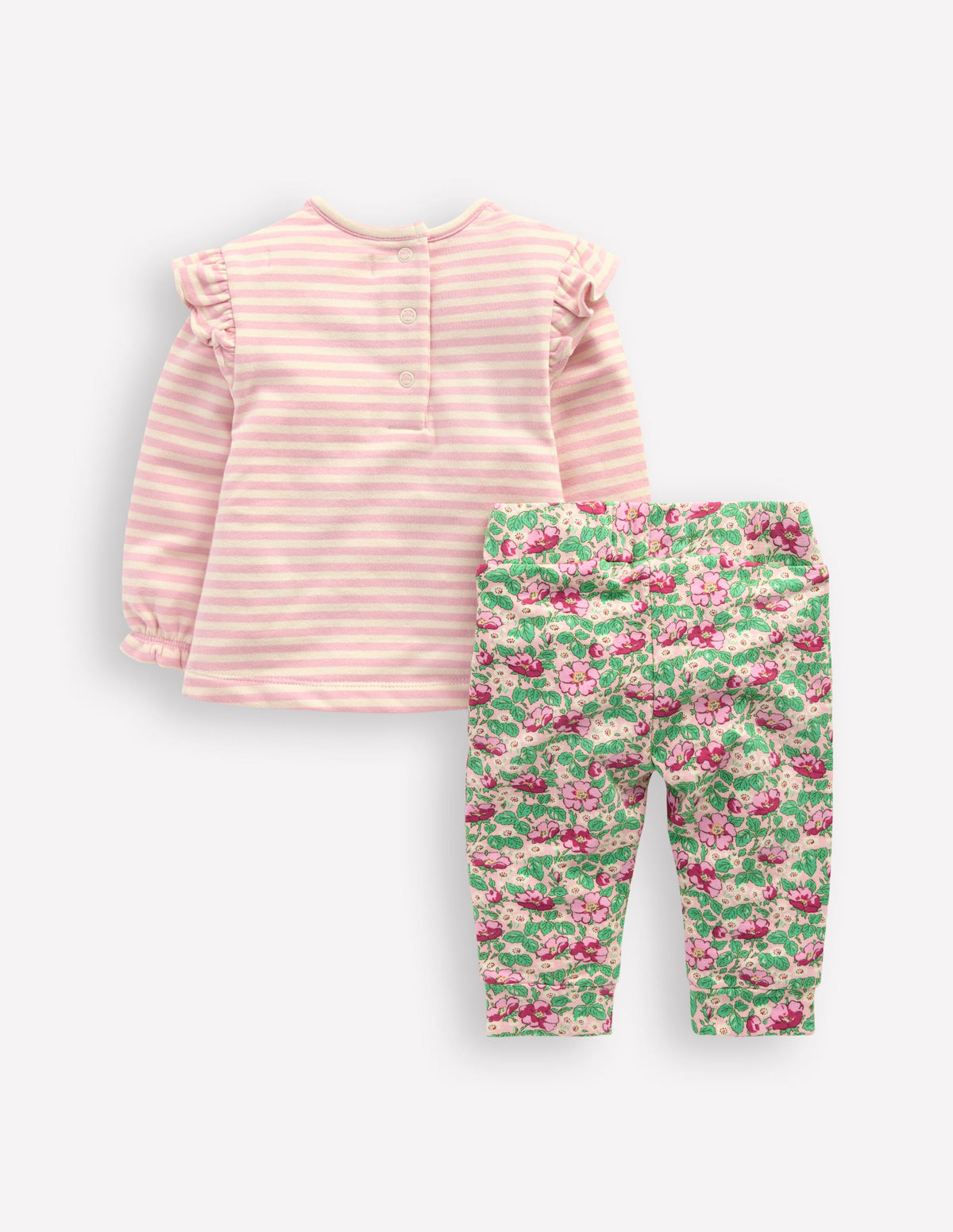 Appliqué Jersey Play Set-Almond Pink/ Soft Ivory - Image 2