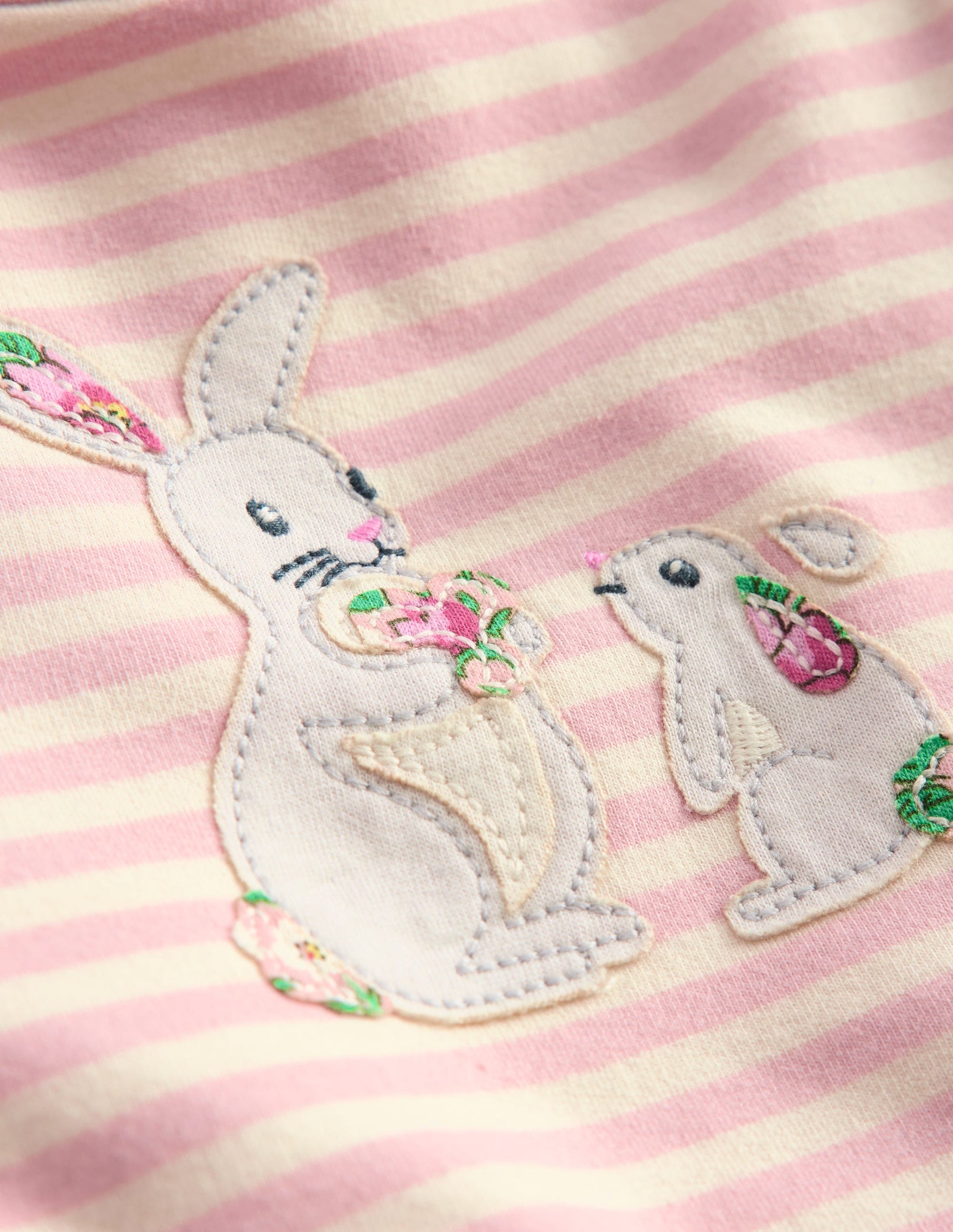 Appliqué Jersey Play Set-Almond Pink/ Soft Ivory-3