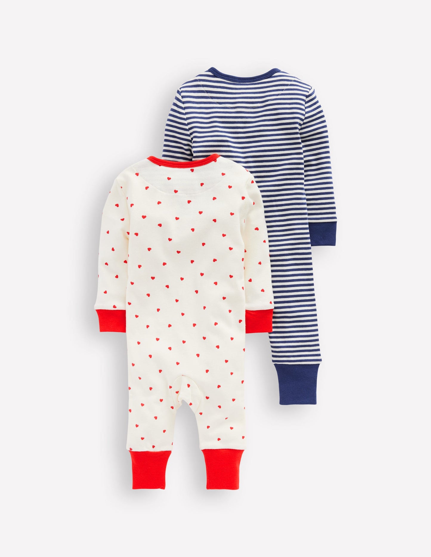 Boys Twin Pack Rompers-Starboard Blue Stripe