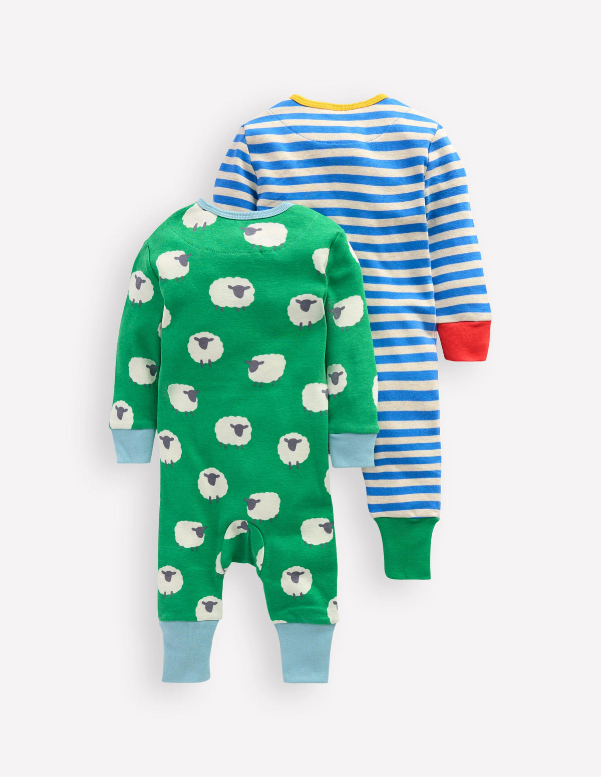 Twin Pack Rompers-Sapling Green Sheep - Image 2