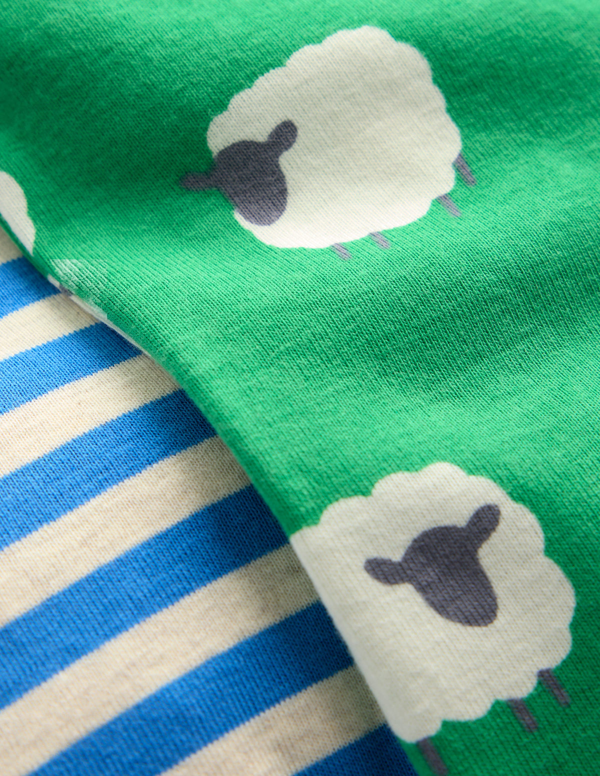 Twin Pack Rompers-Sapling Green Sheep - Image 3