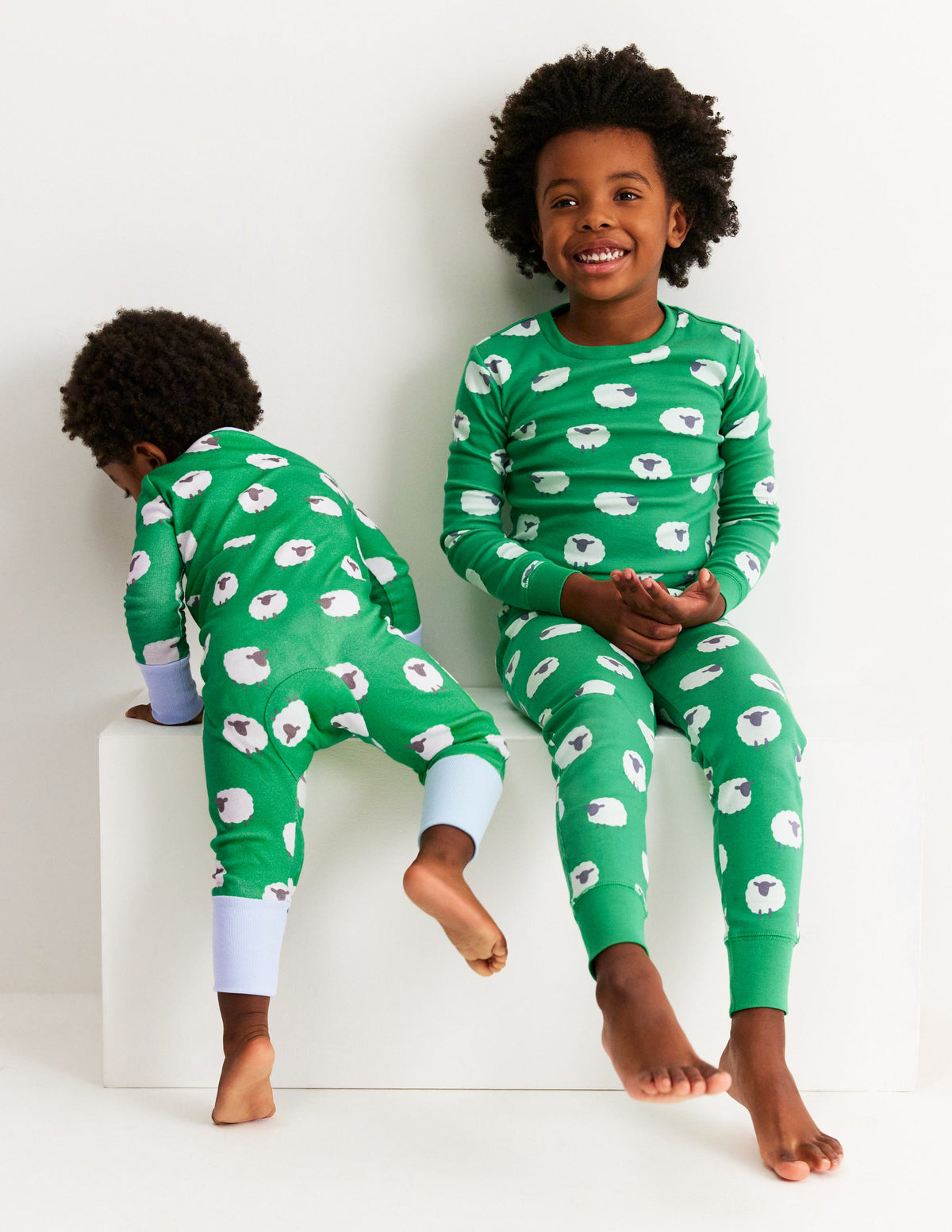 Twin Pack Rompers-Sapling Green Sheep - Image 4