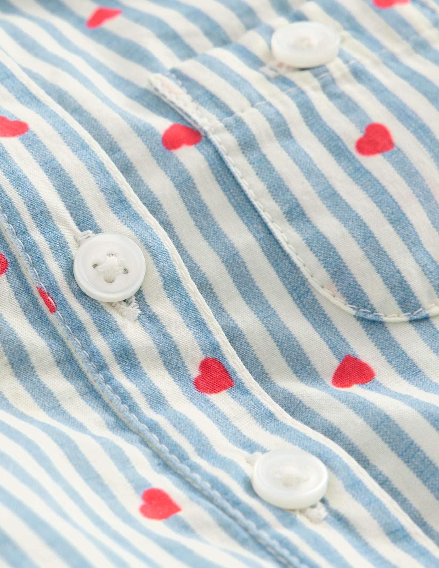 Woven Shirt Body-Ticking Confetti Heart